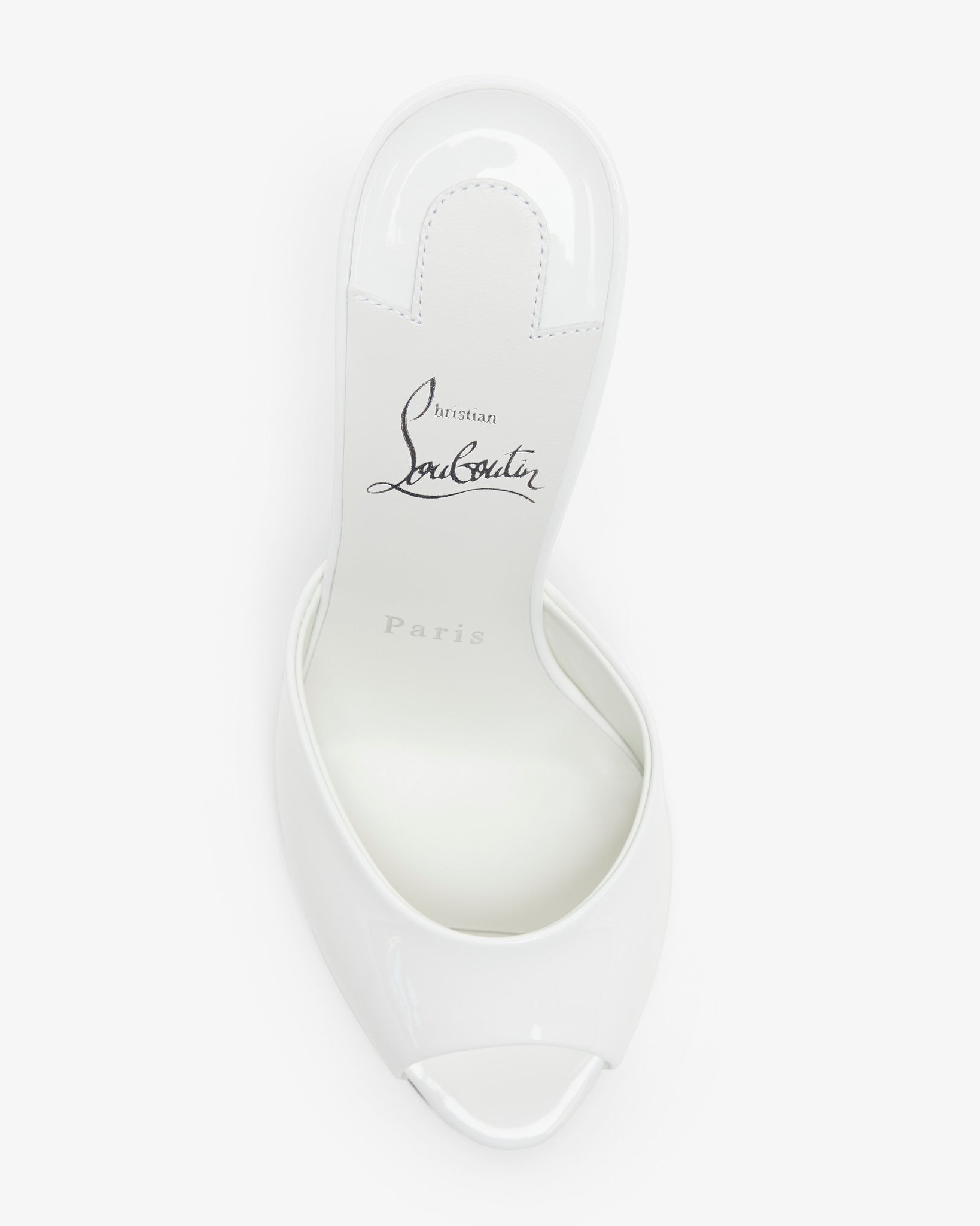 Me Dolly 100 white patent mules