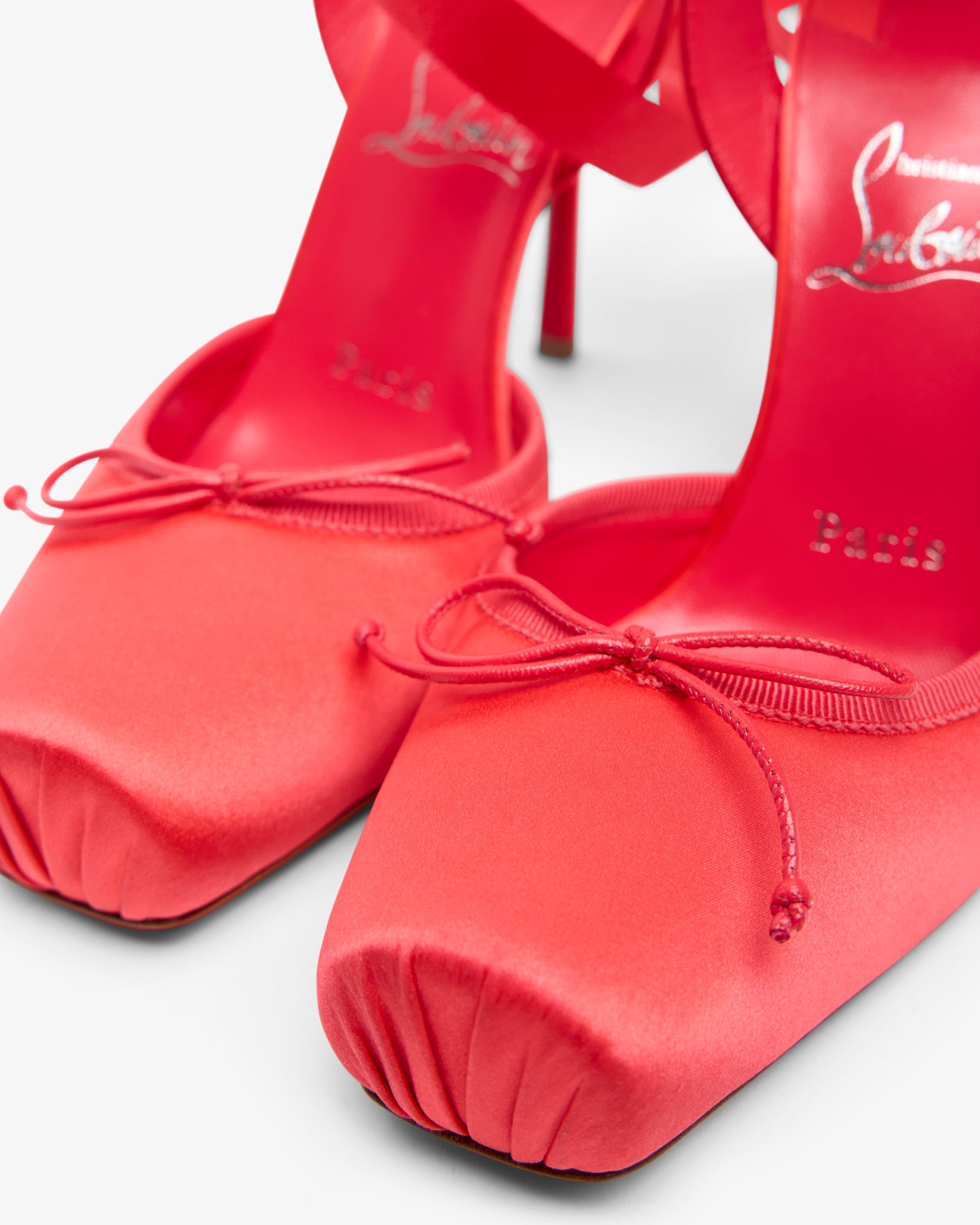 Cassia lace up 100 satin pumps