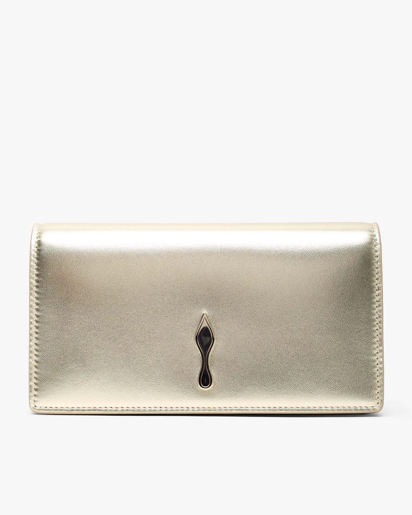 Bettina laminated nappa clutch