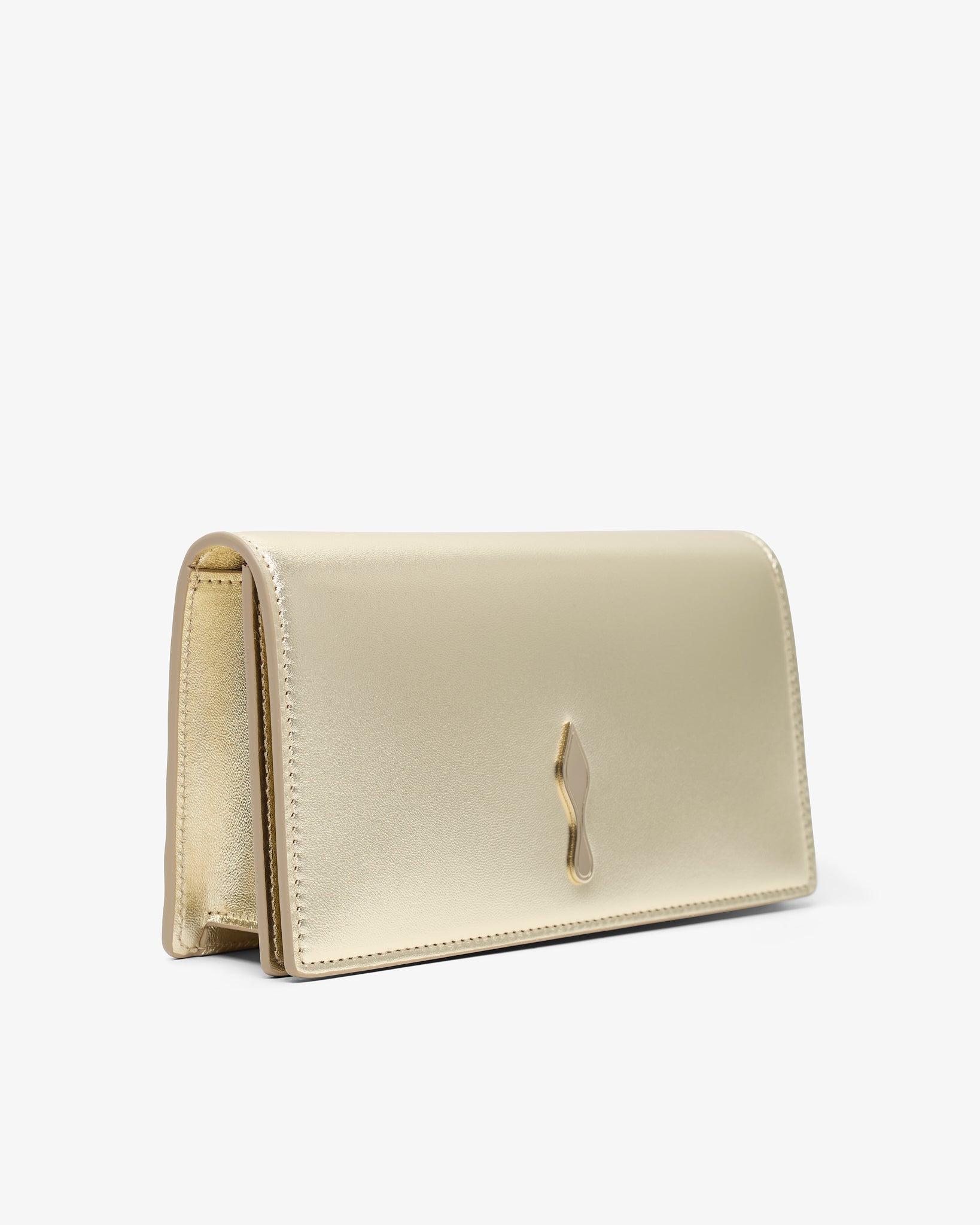 Bettina laminated nappa clutch