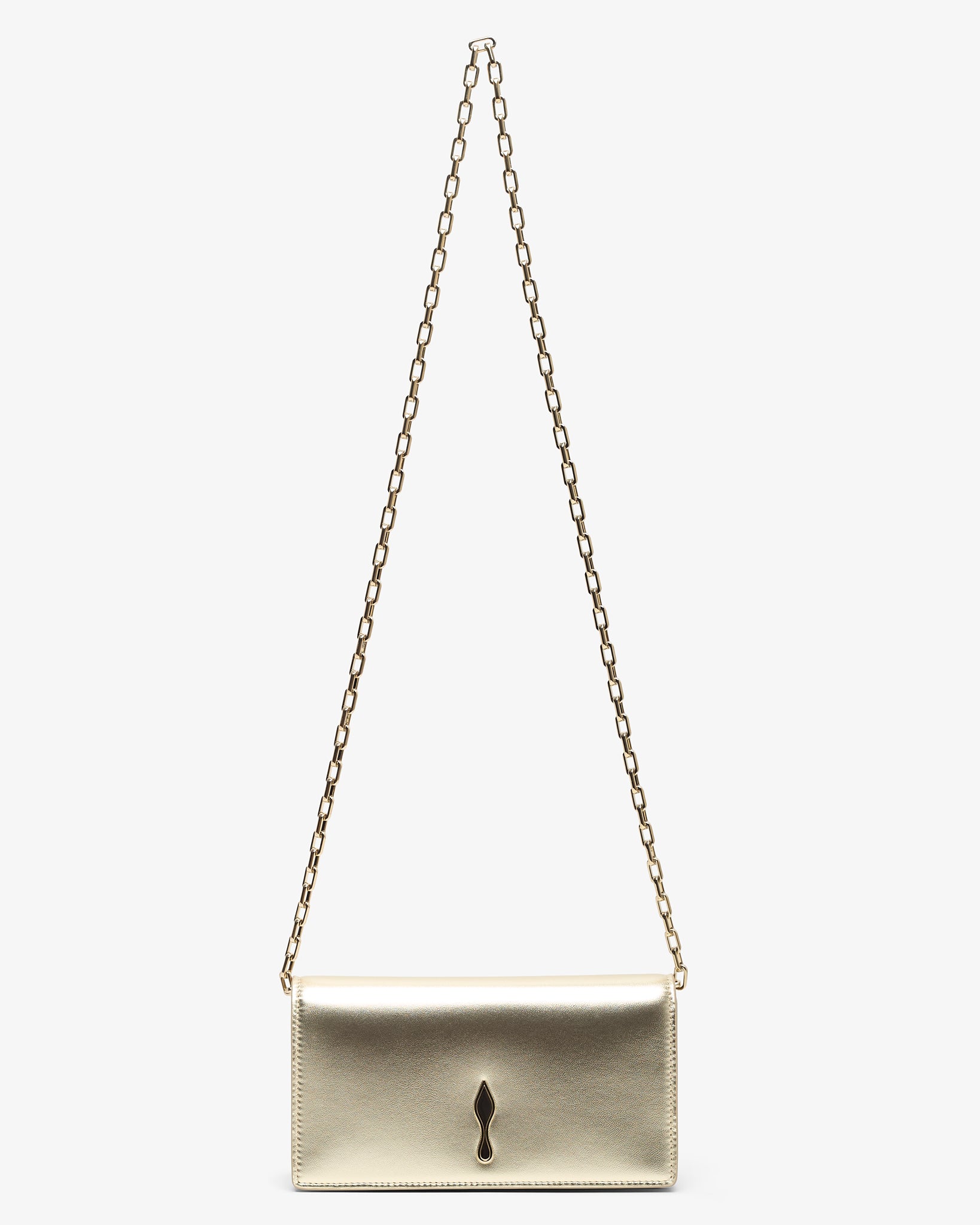 Bettina laminated nappa clutch