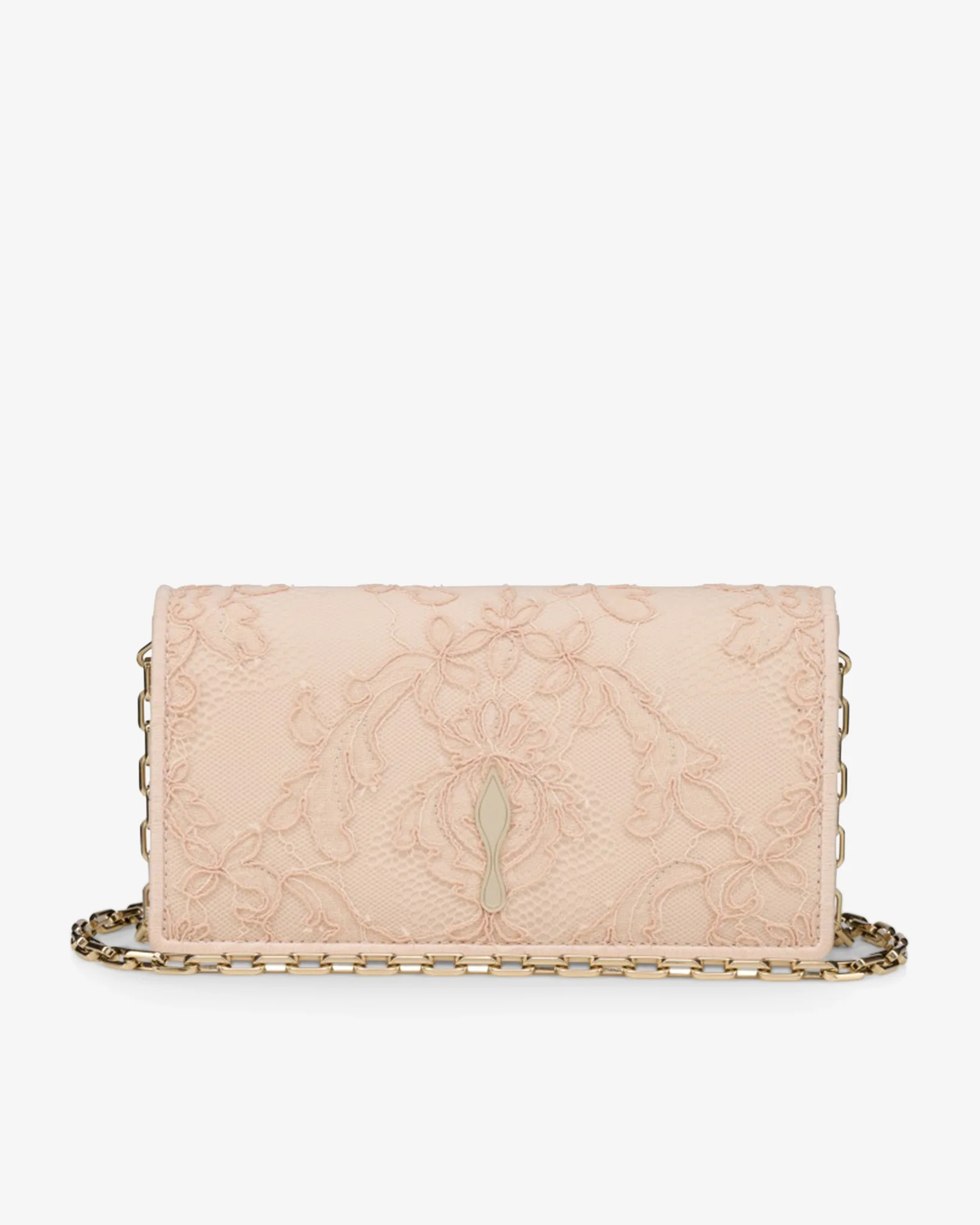 Bettina crepe satin light blush clutch
