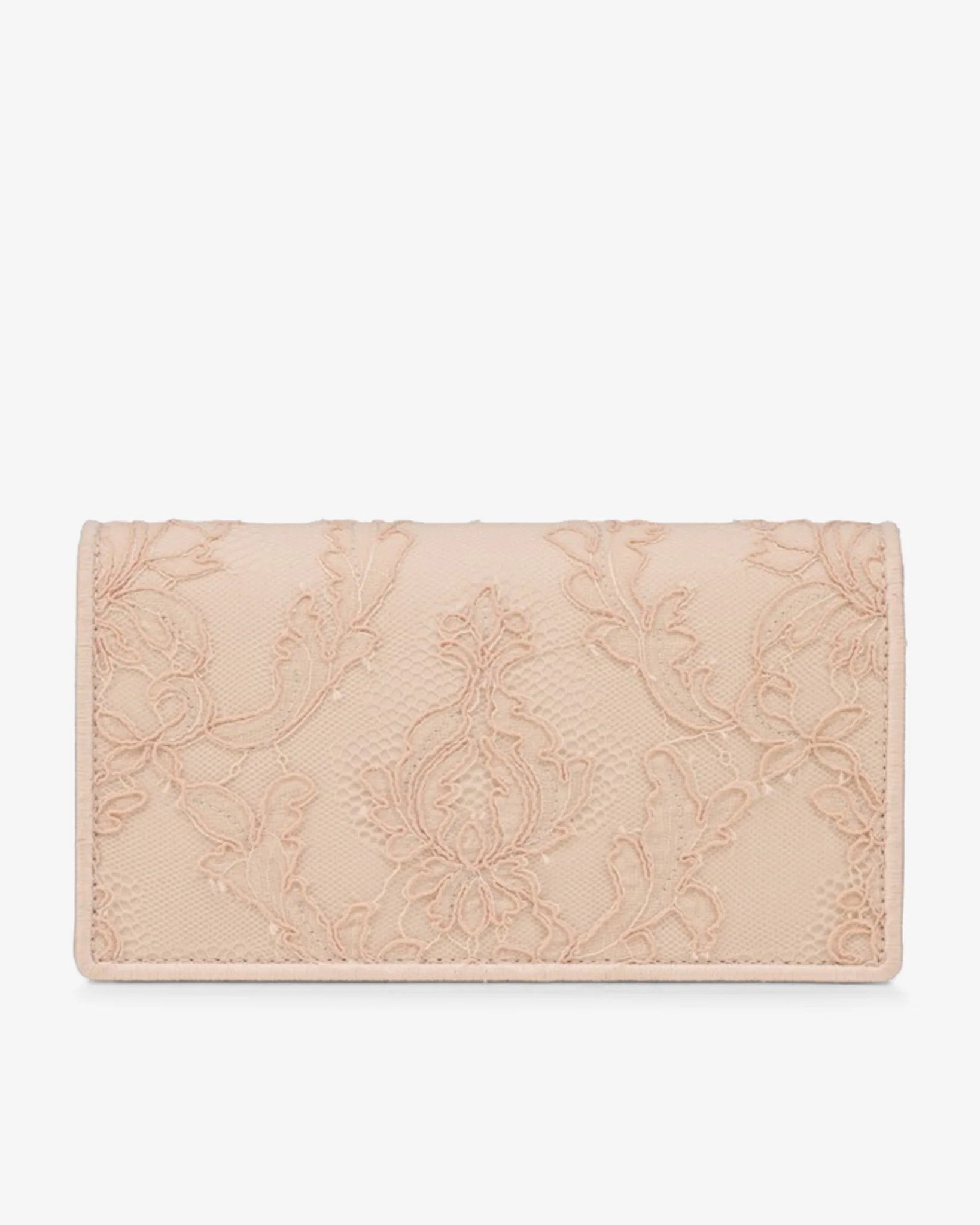 Bettina crepe satin light blush clutch