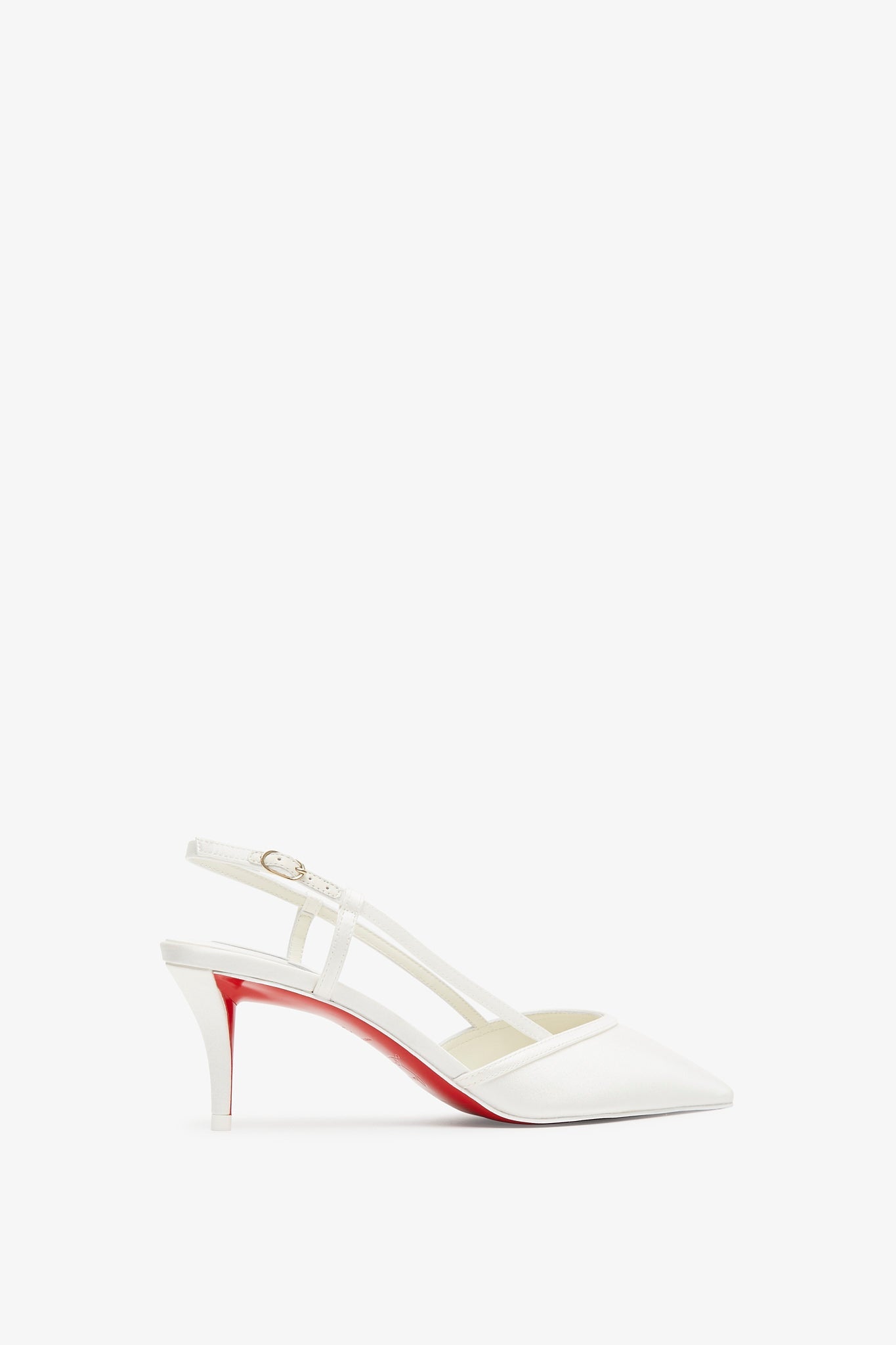 Miss Z 60 white sling pumps