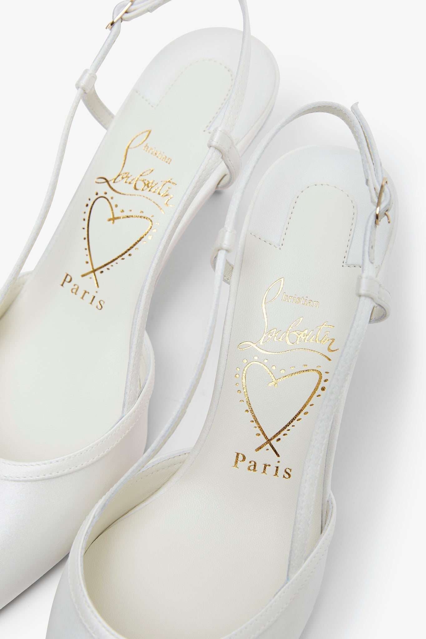 Miss Z 60 white sling pumps