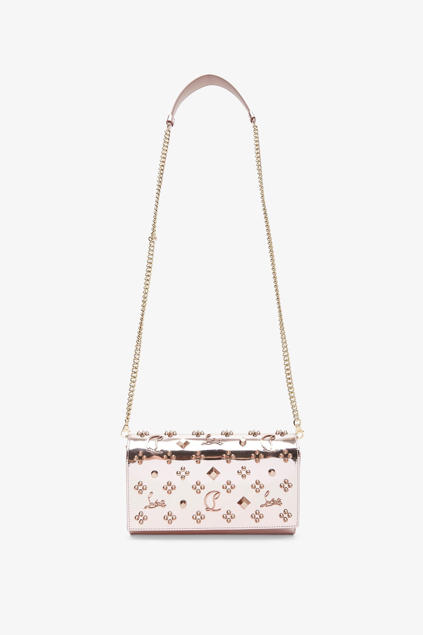 Paloma metallic loubinthesky clutch