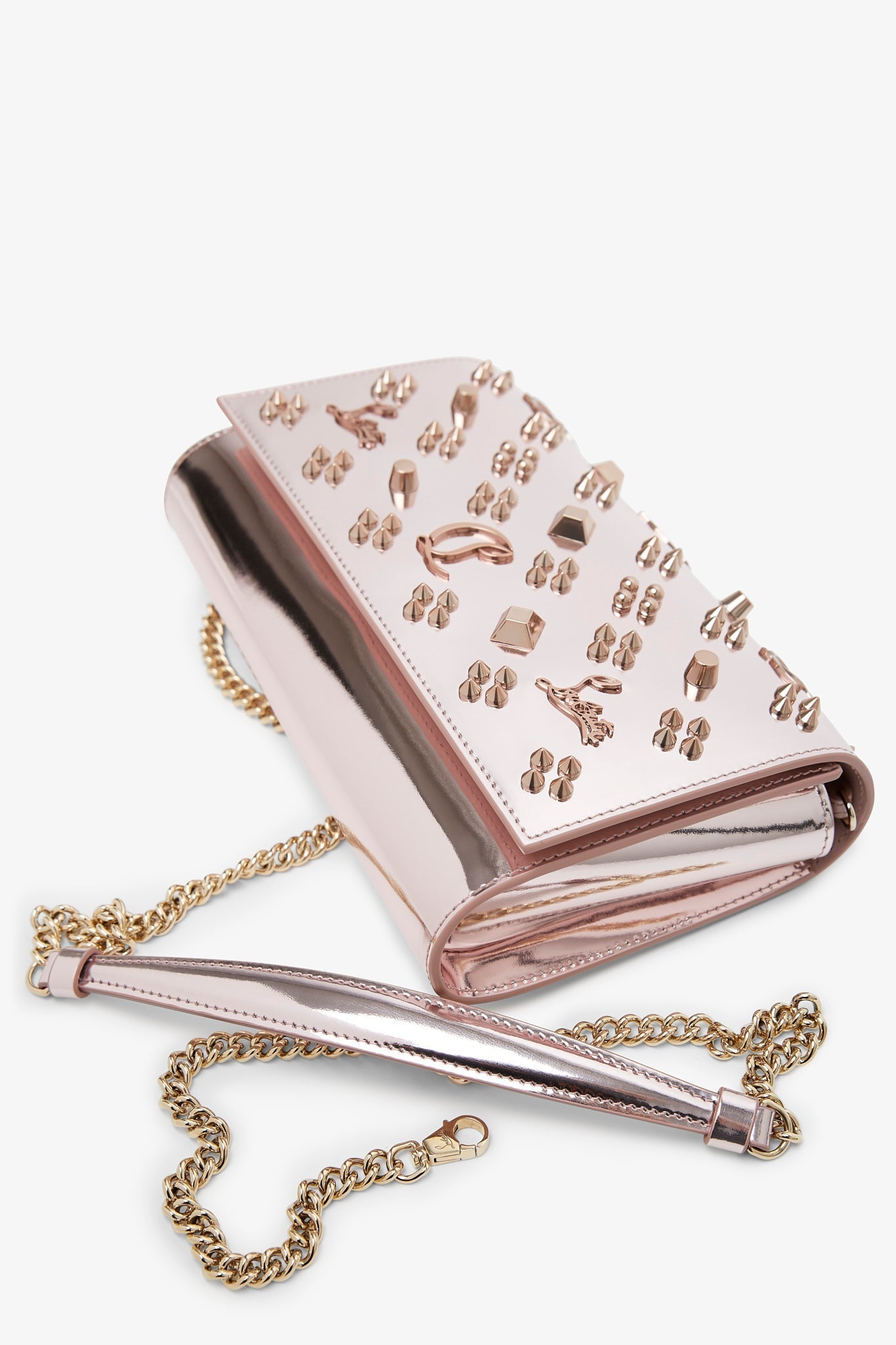 Paloma metallic loubinthesky clutch