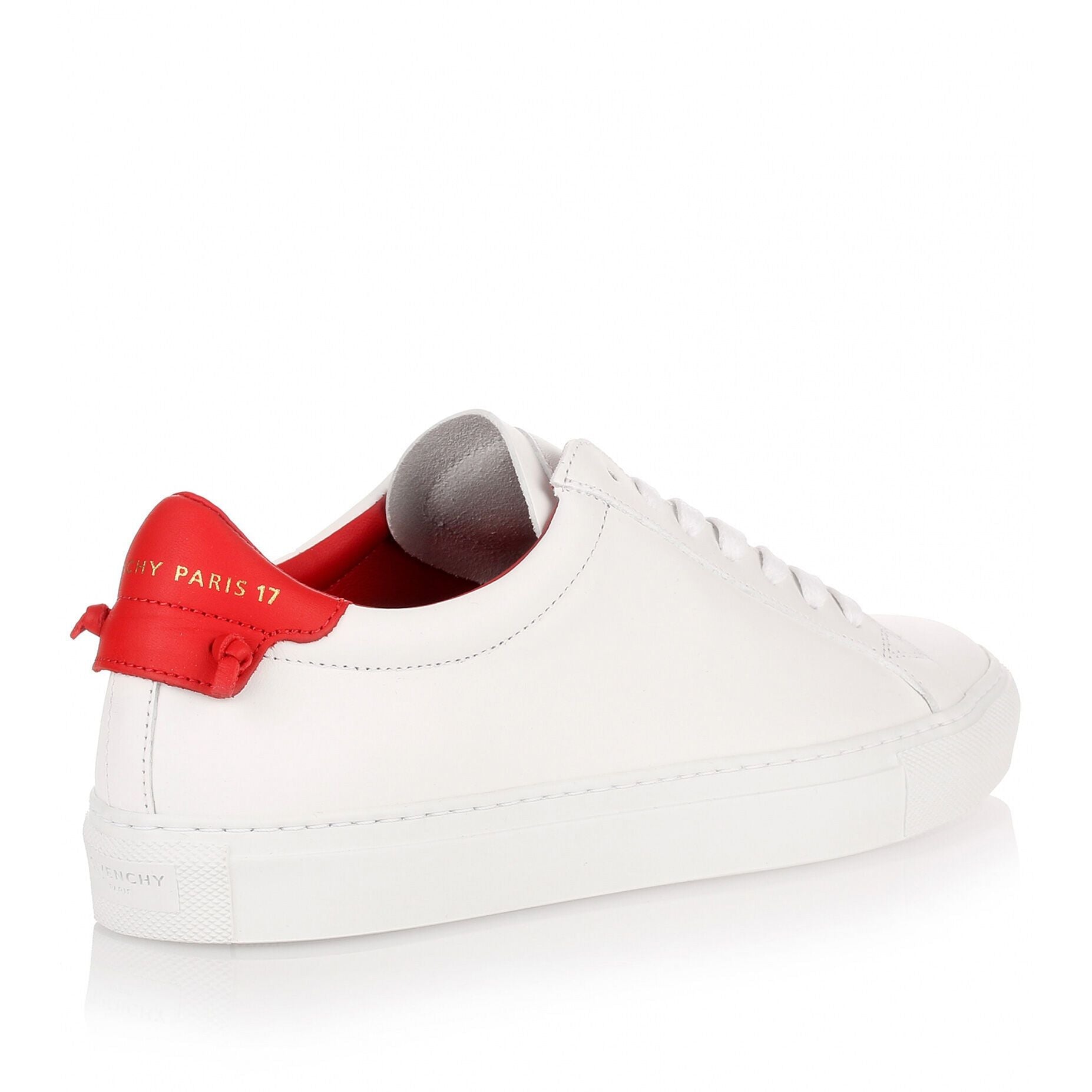 White and red sneaker