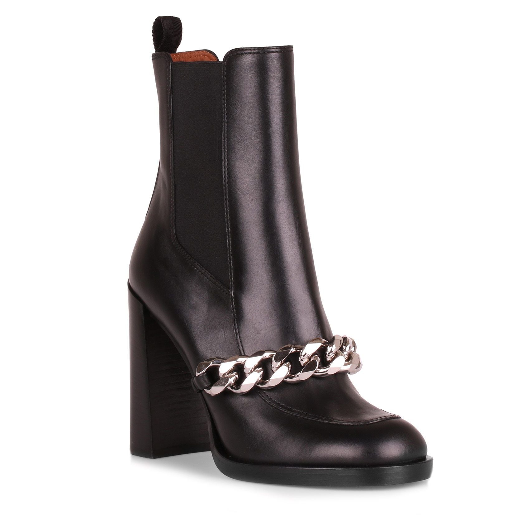Black leather Chelsea boot