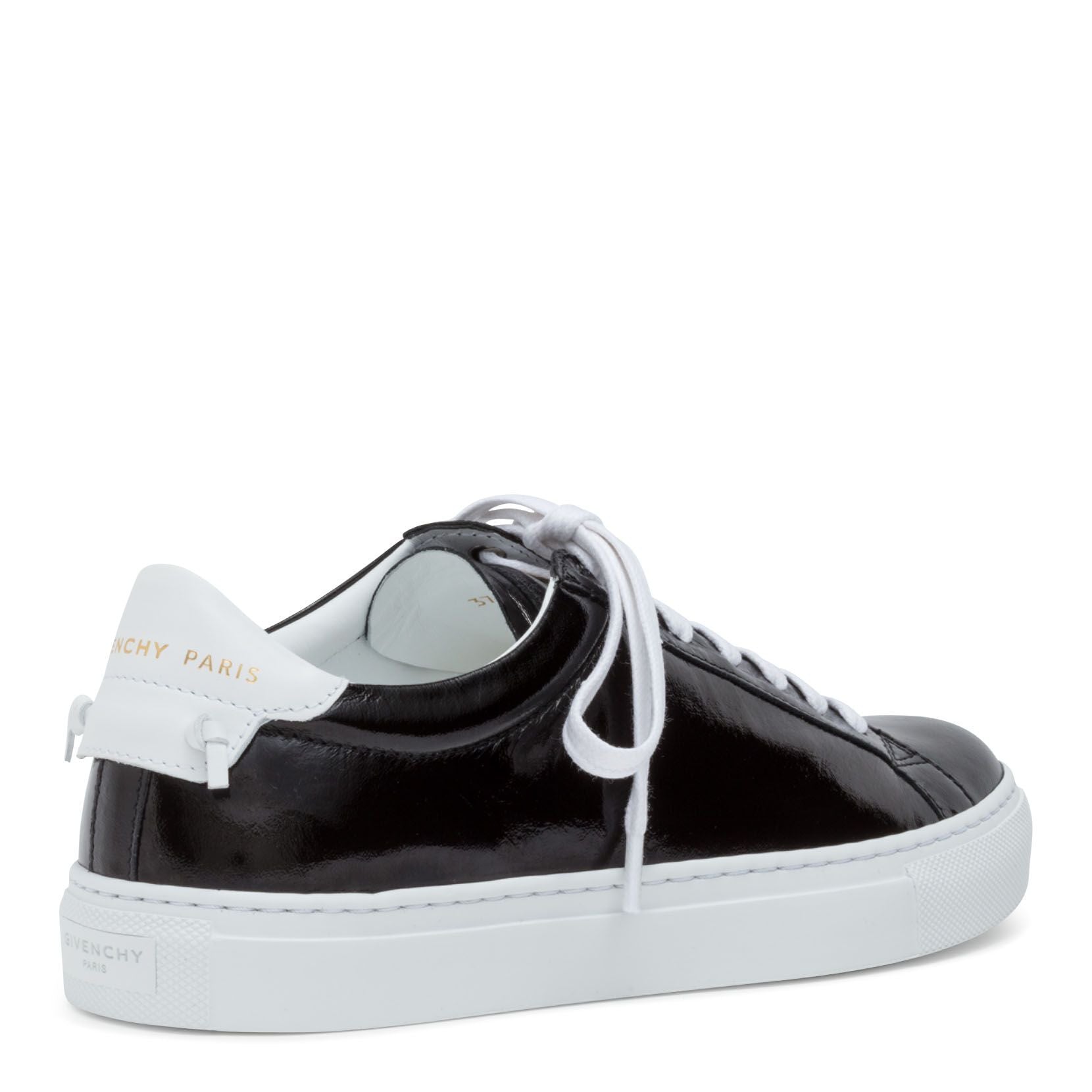 Urban street black patent sneakers