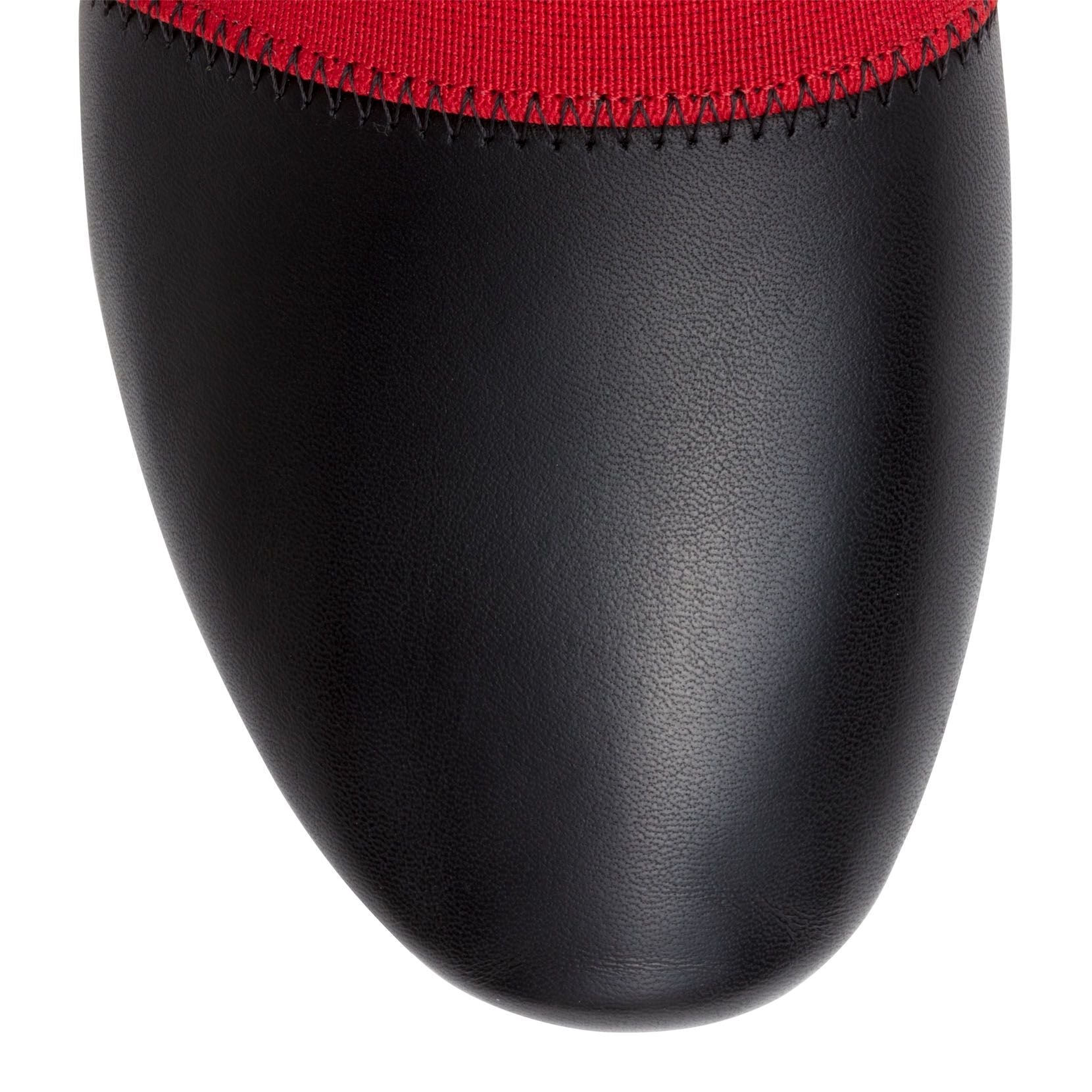 Bedford black and red flats