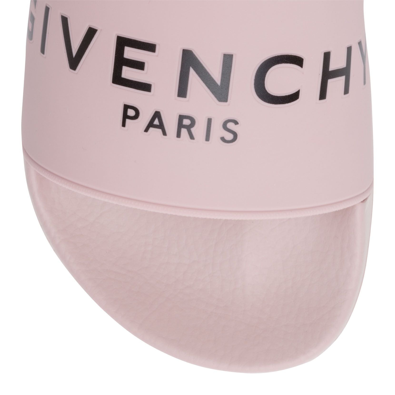 Pink logo rubber slide sandals
