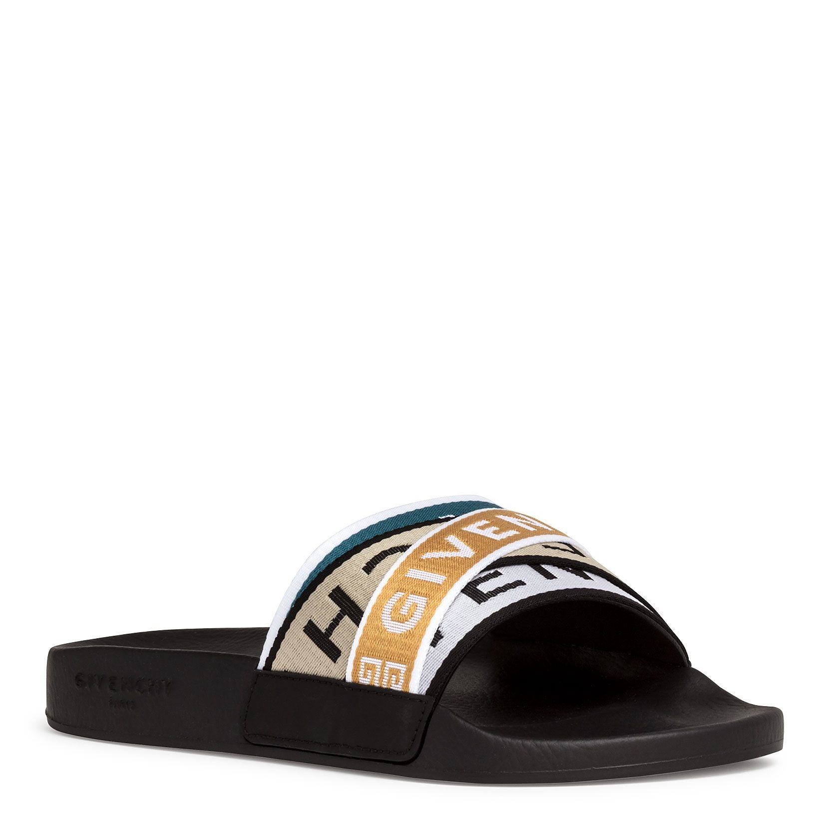 Multicolor grosgrain slides