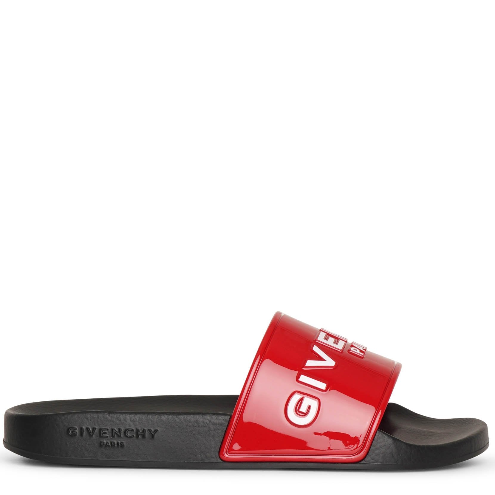 Givenchy Paris rubber glossy red sandals