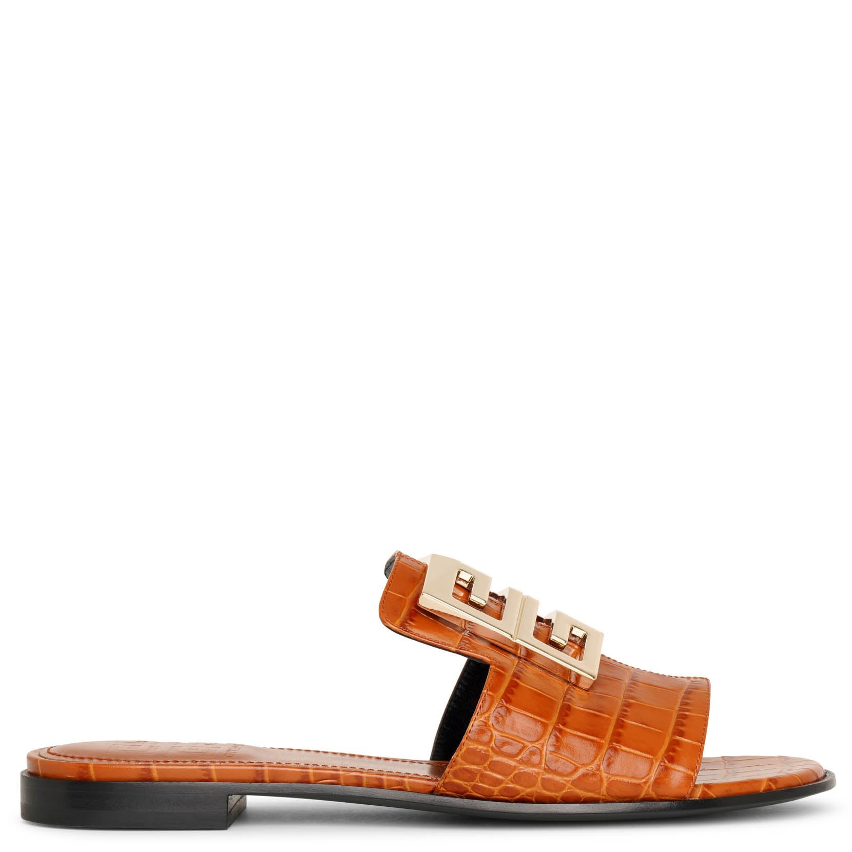 4G embossed leather sandals