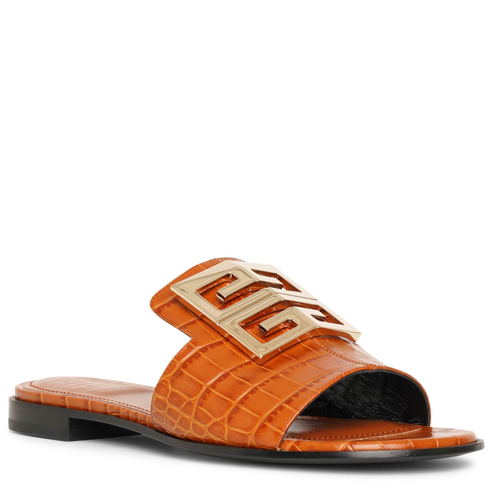 4G embossed leather sandals