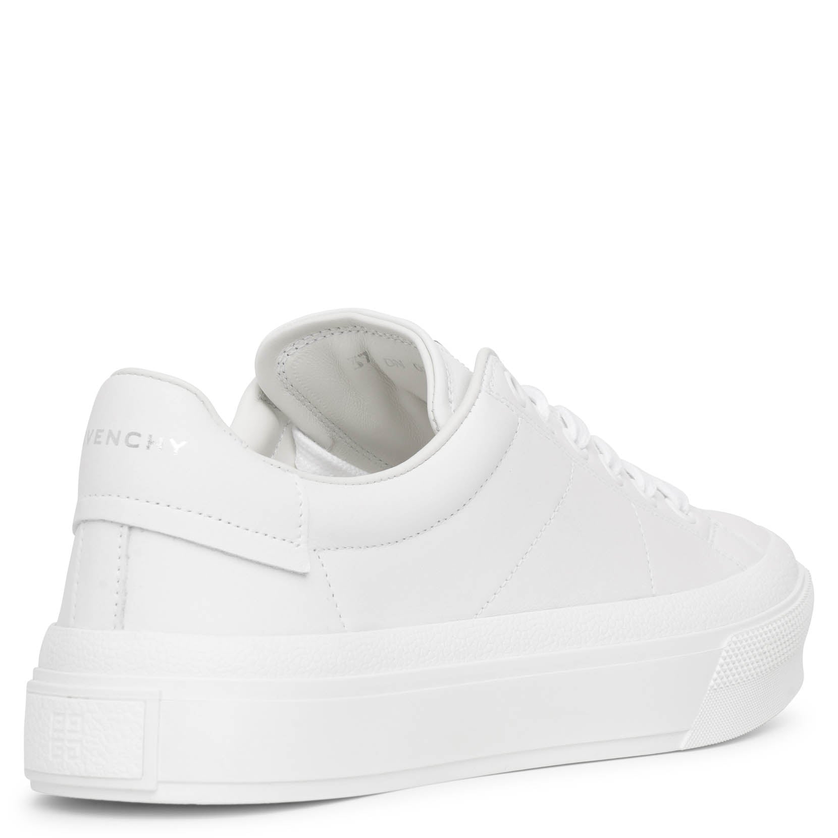 City court white leather sneakers