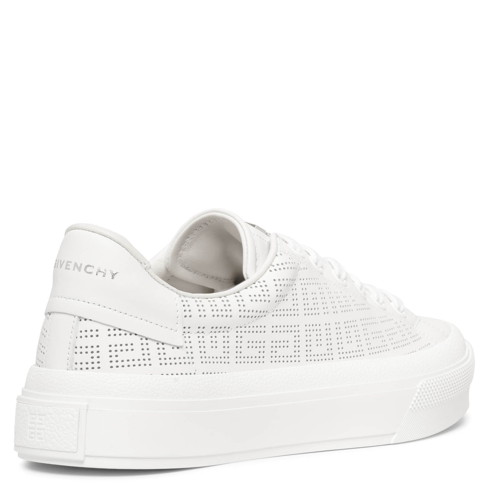 City sport white leather sneakers