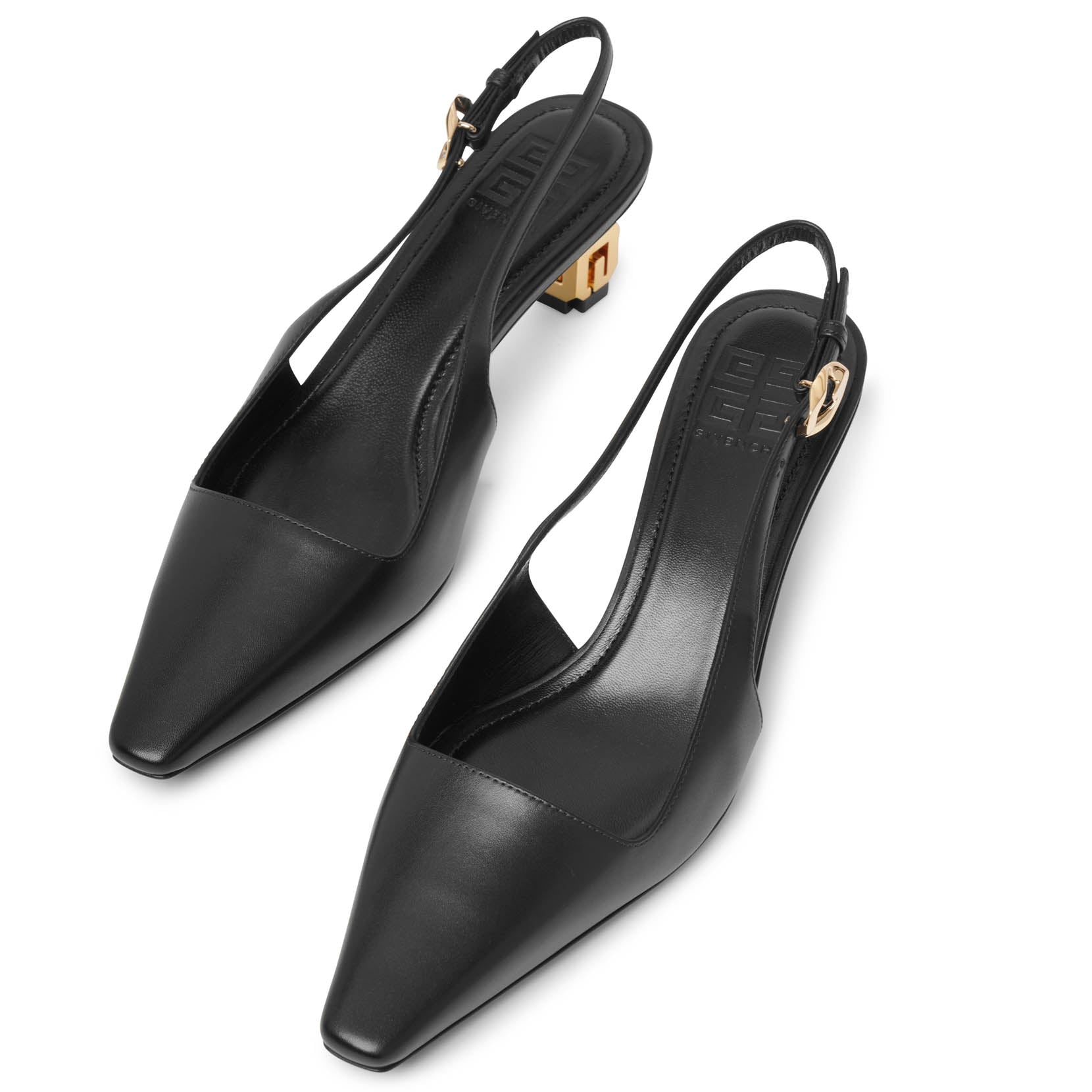 G Cube 50 black slingback pumps