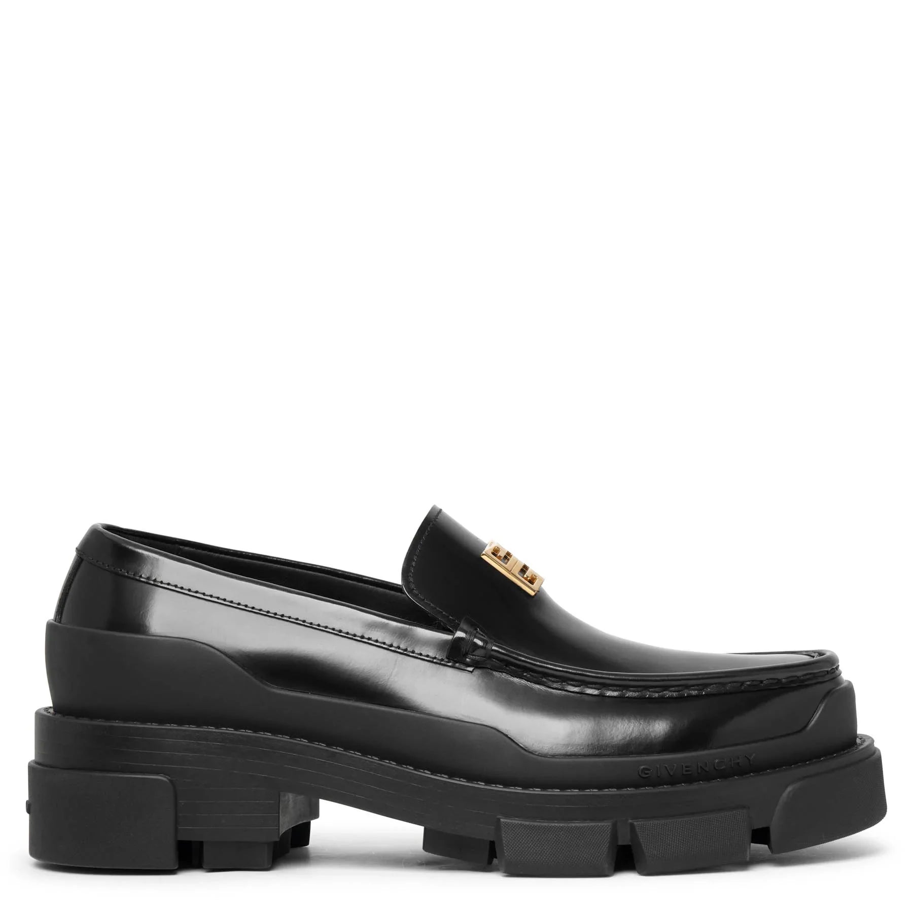 Terra black leather loafer