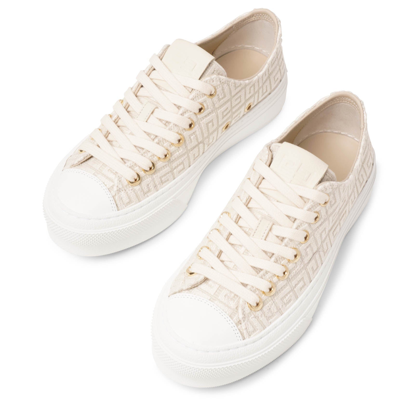 City low beige canvas sneakers