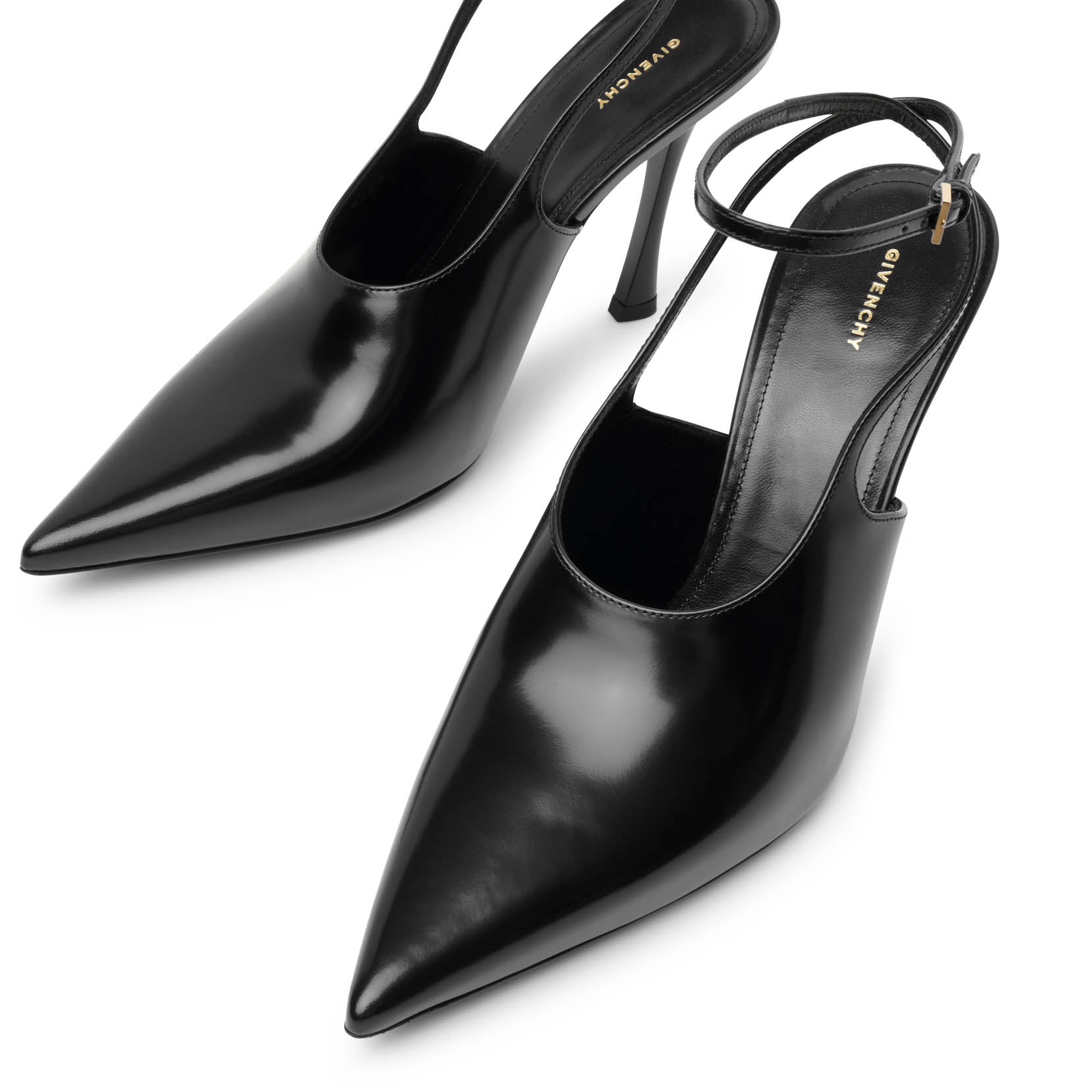 Show 95 black slingback pumps