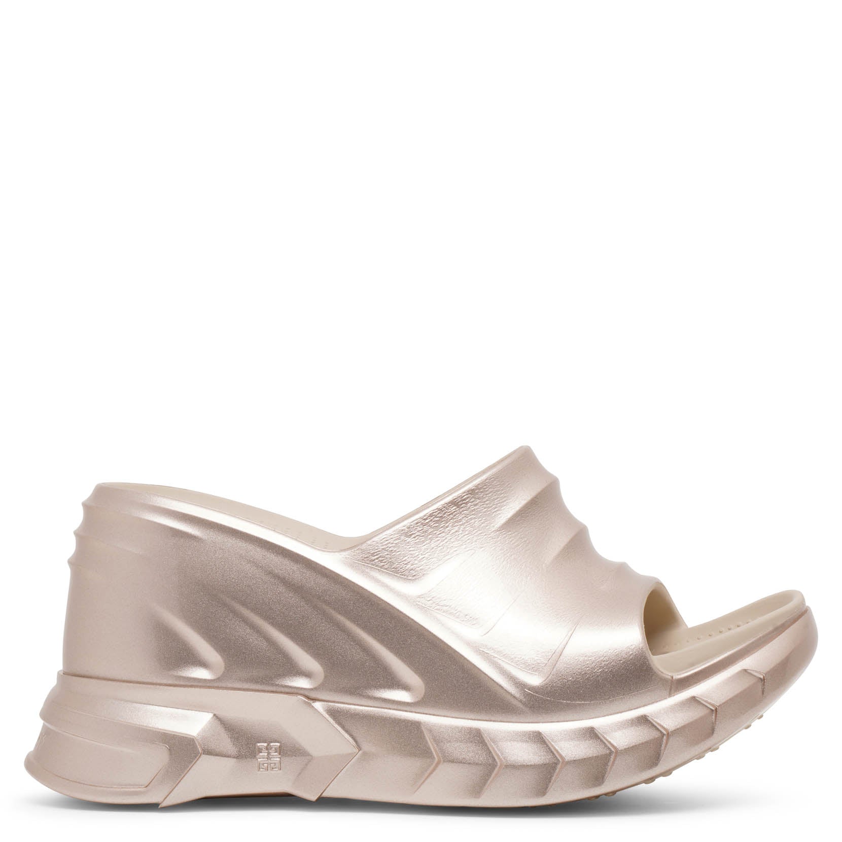 Marshmallow dusty gold wedges