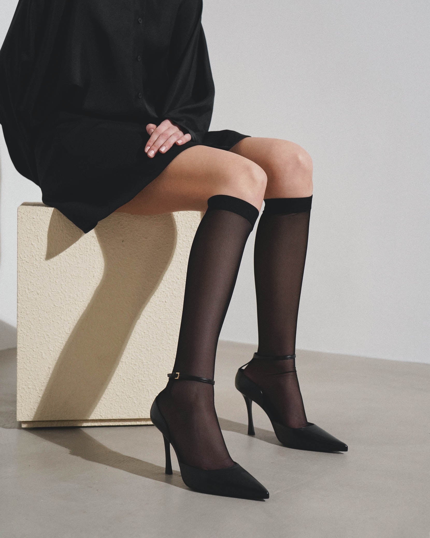 Show 95 black stocking pumps