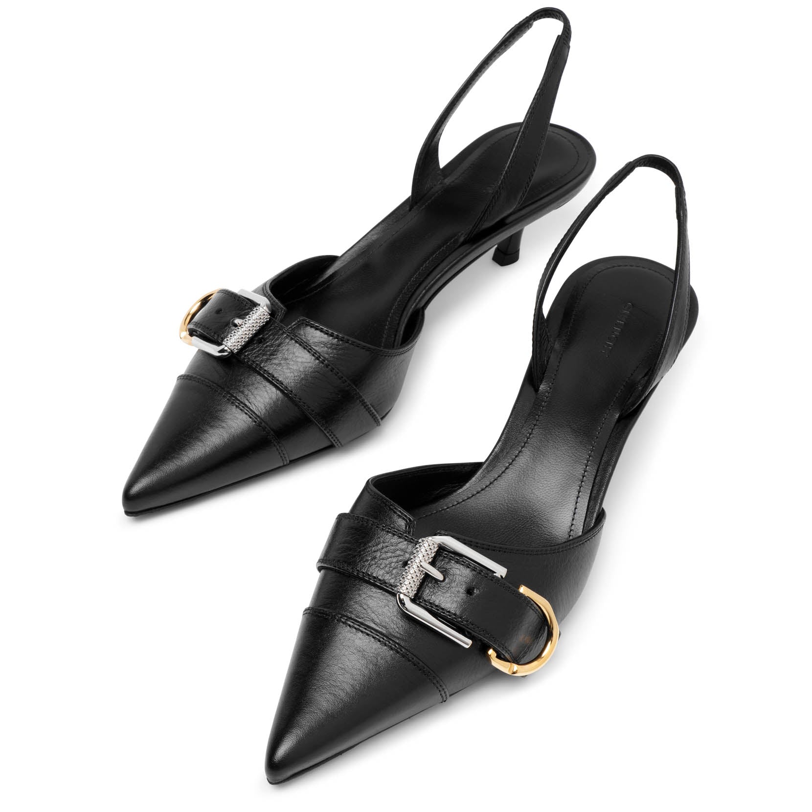 Voyou black slingbacks