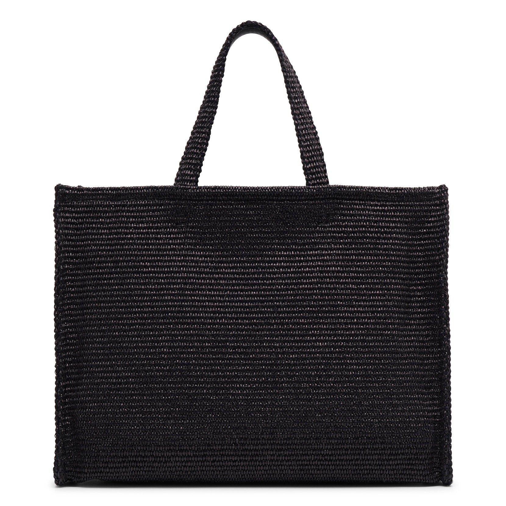 G-tote black raffia tote bag