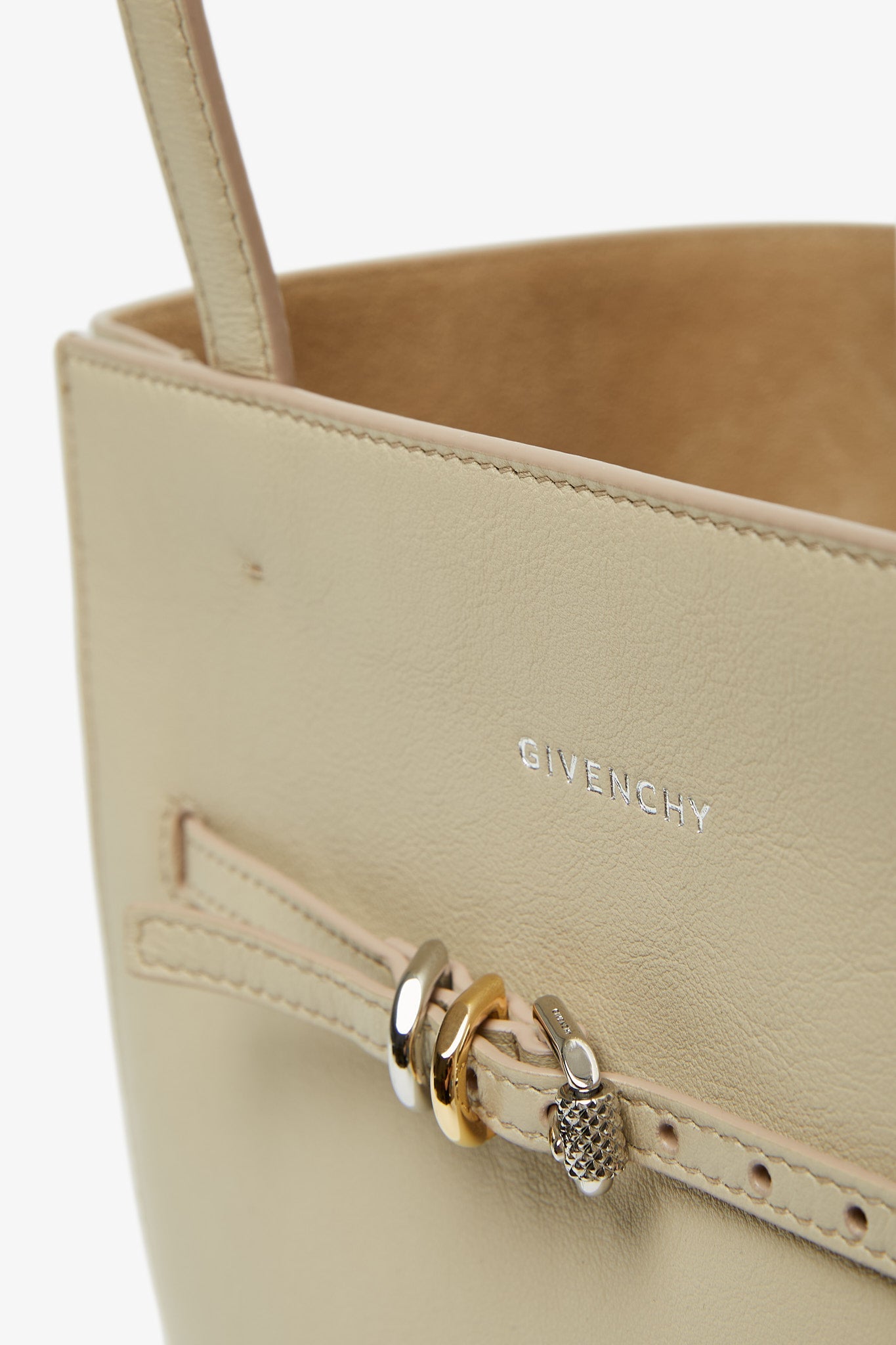 Voyou north-south medium beige tote bag