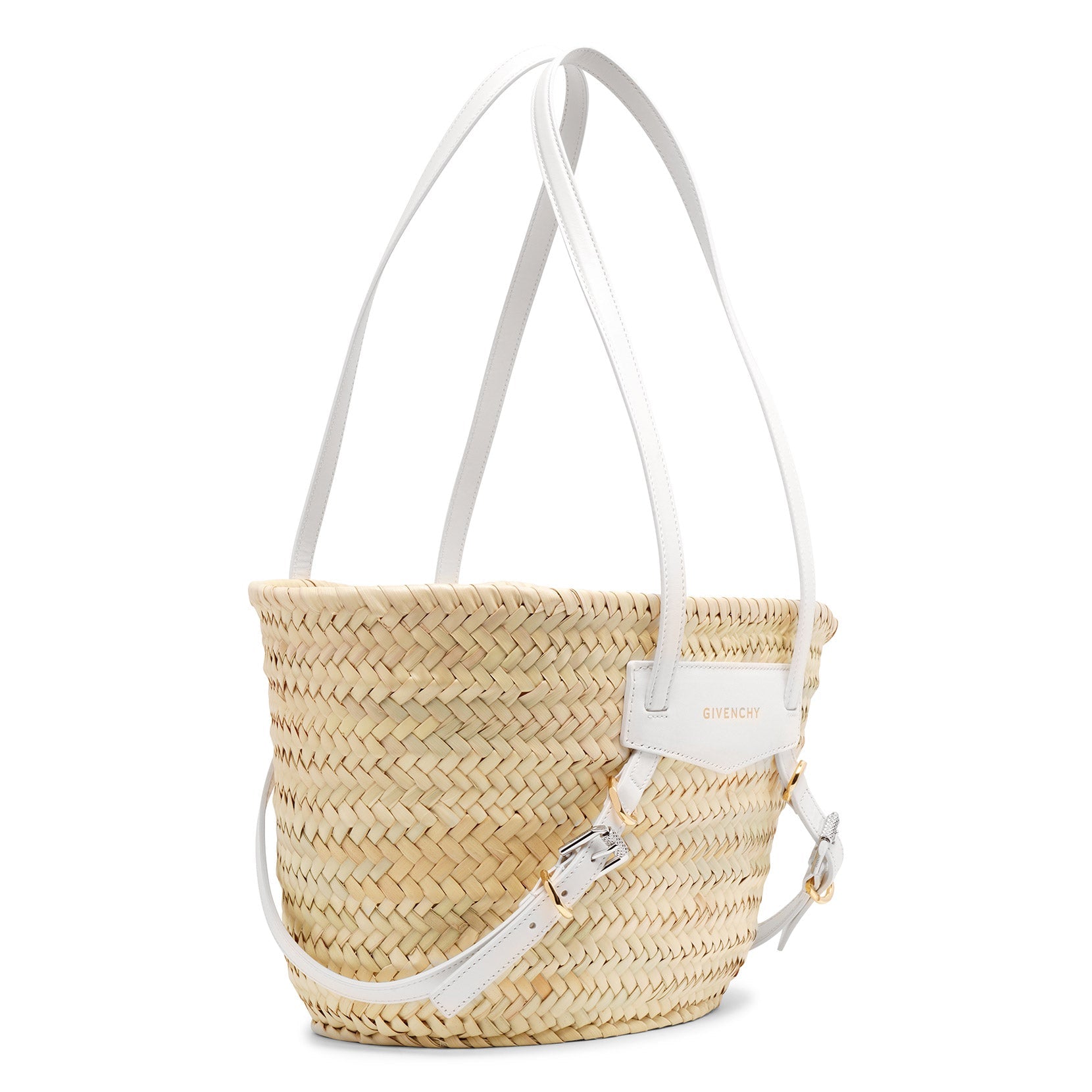 Plage Voyou raffia small white bag