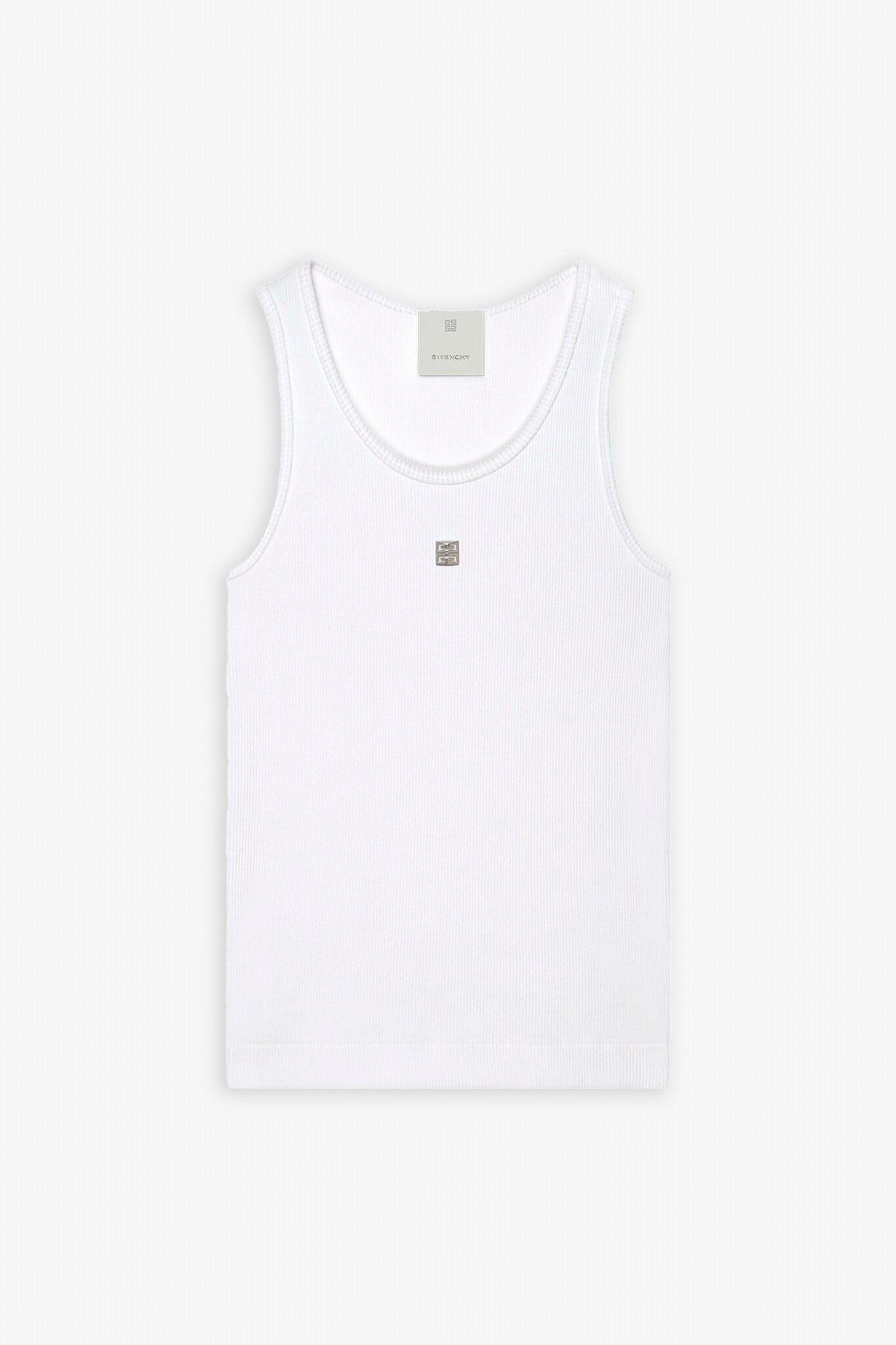 White logo tank top