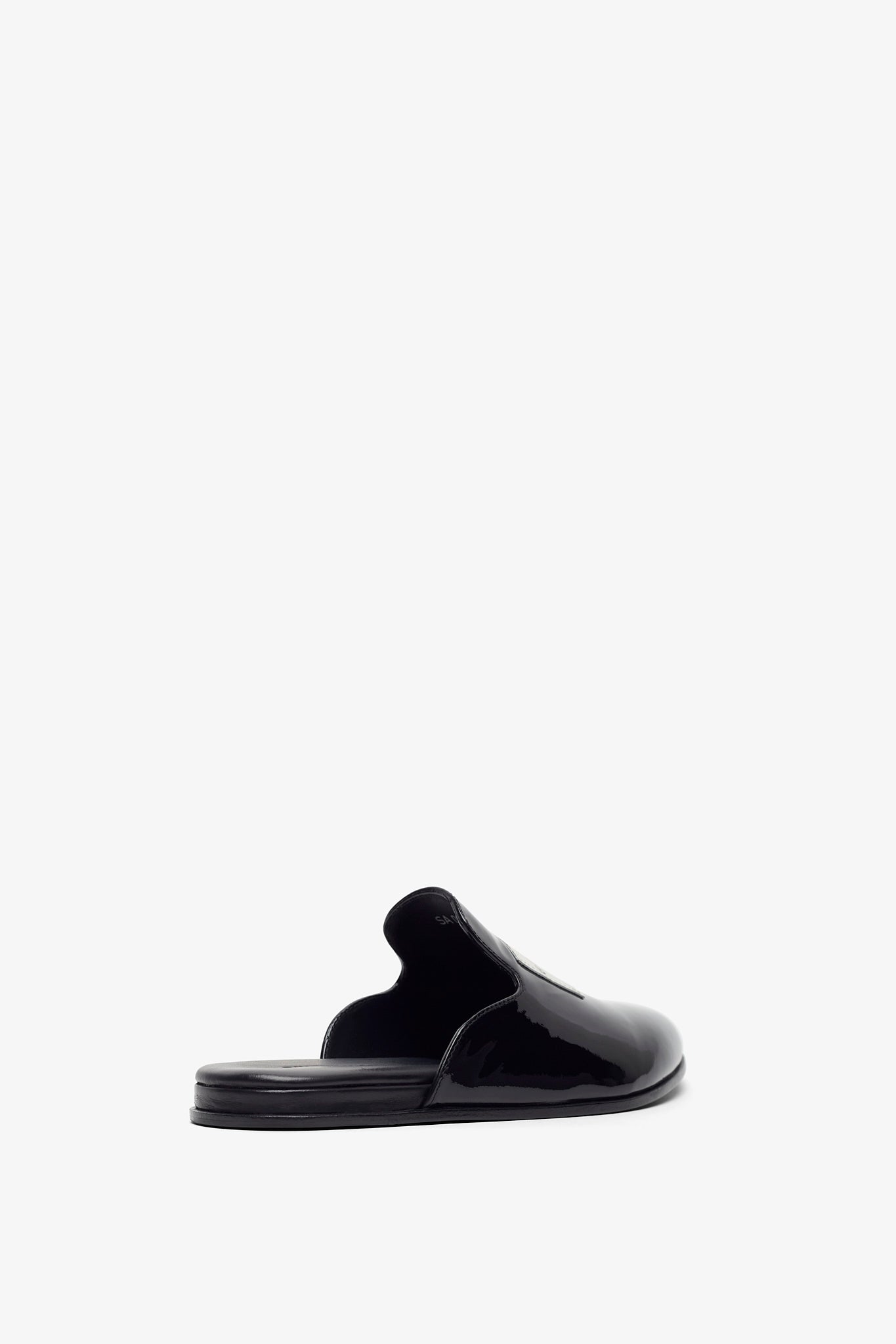 Tux black patent slippers