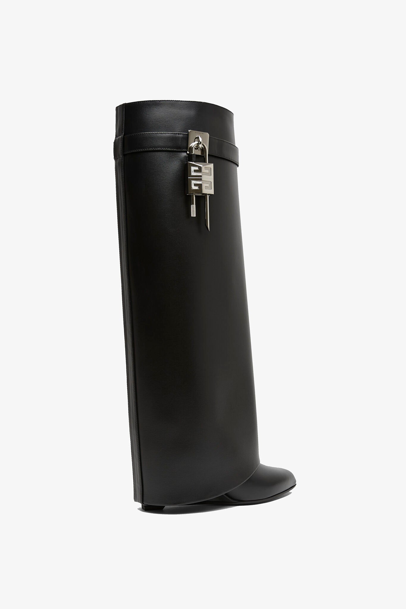 Shark lock 90 black leather boots