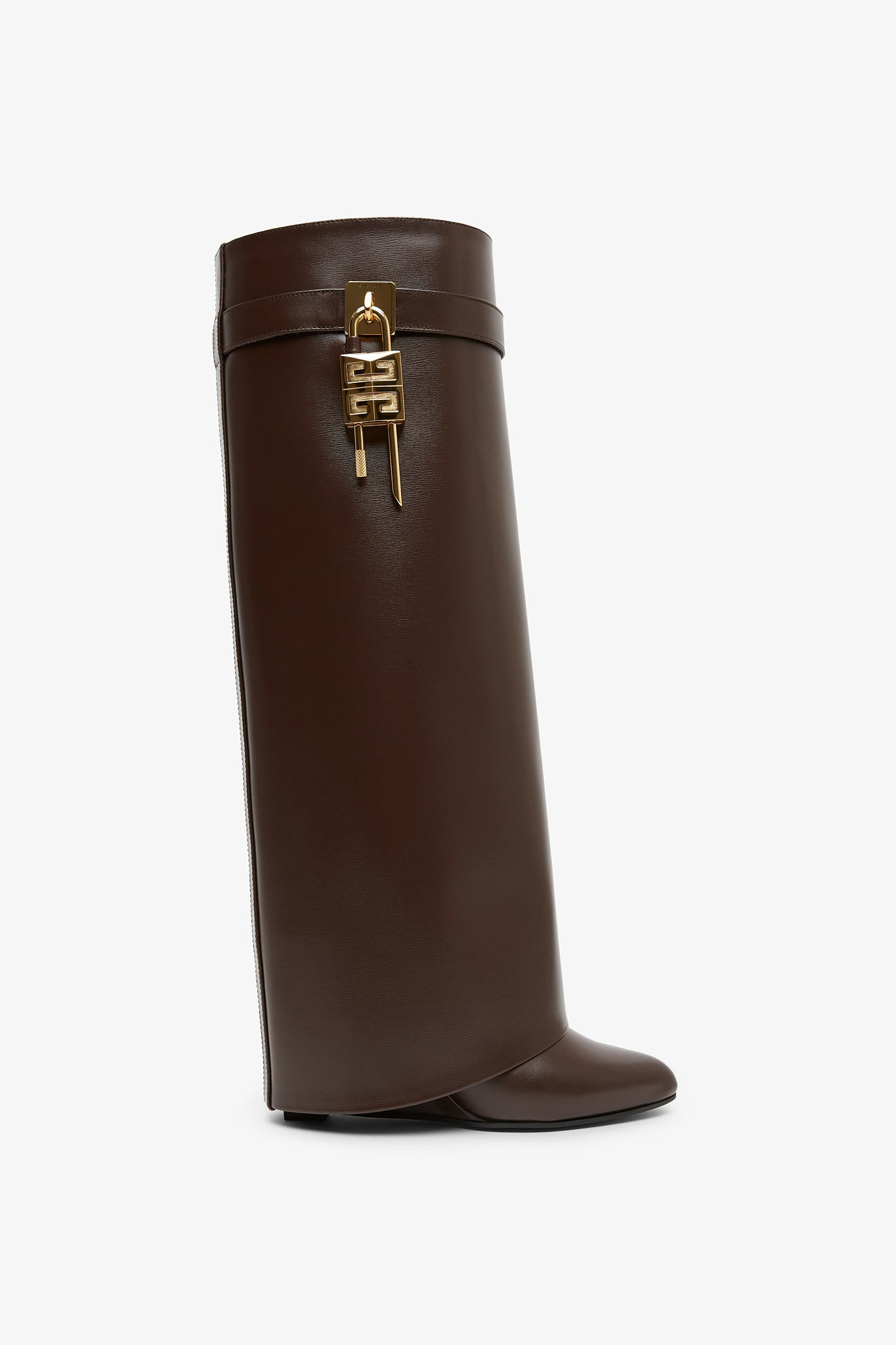 Shark lock 90 brown leather boots
