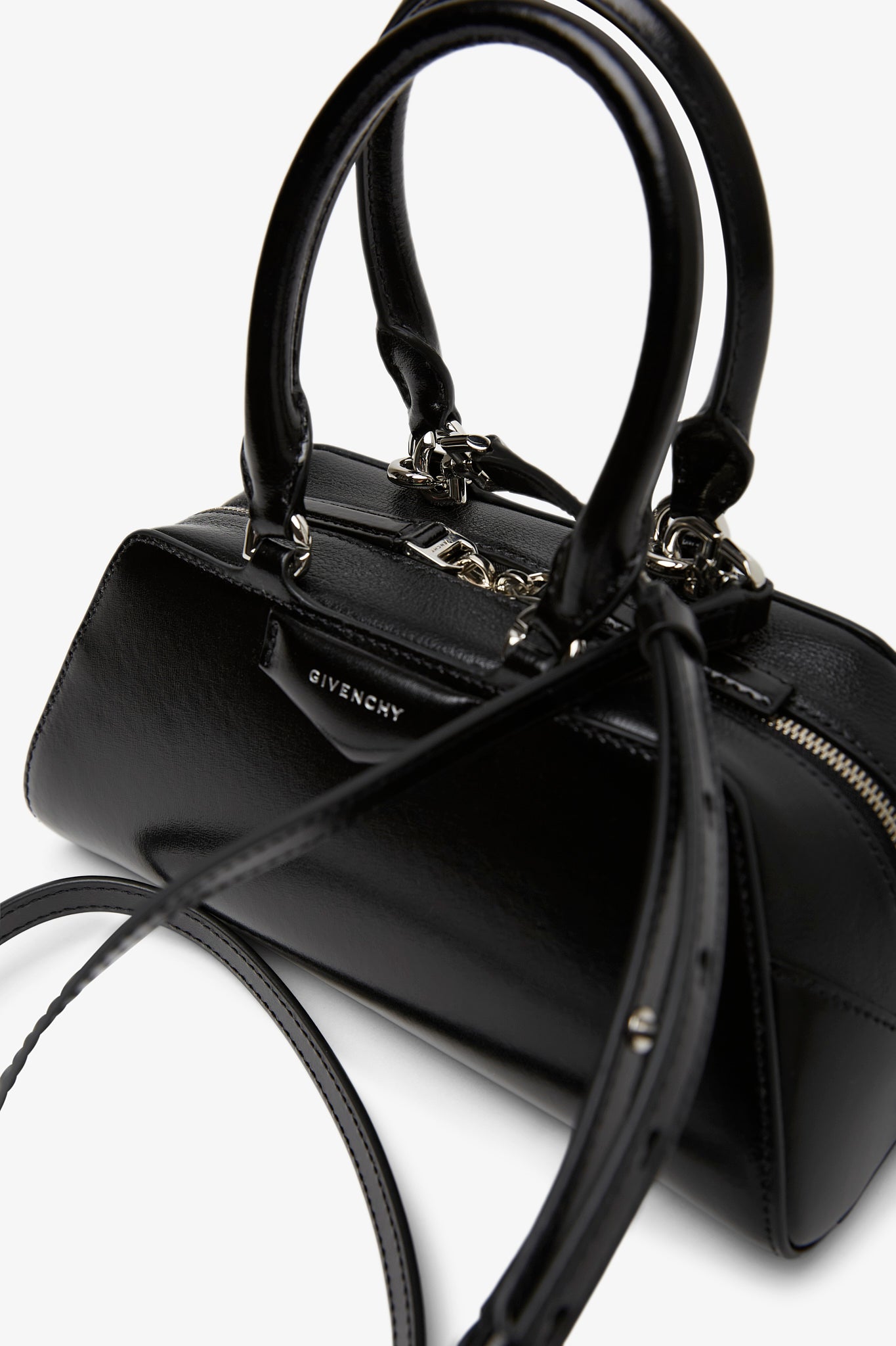 Antigona east west black mini bag