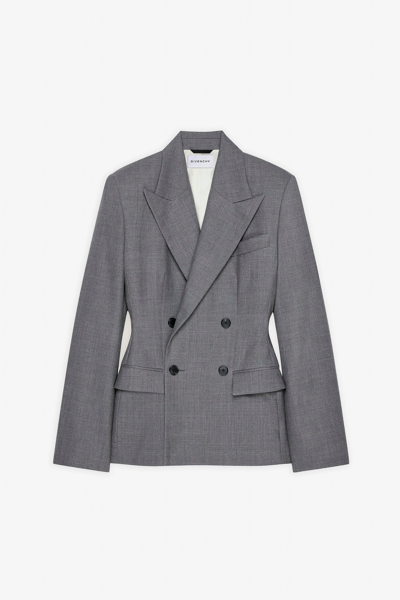 Double breasted grey jacket