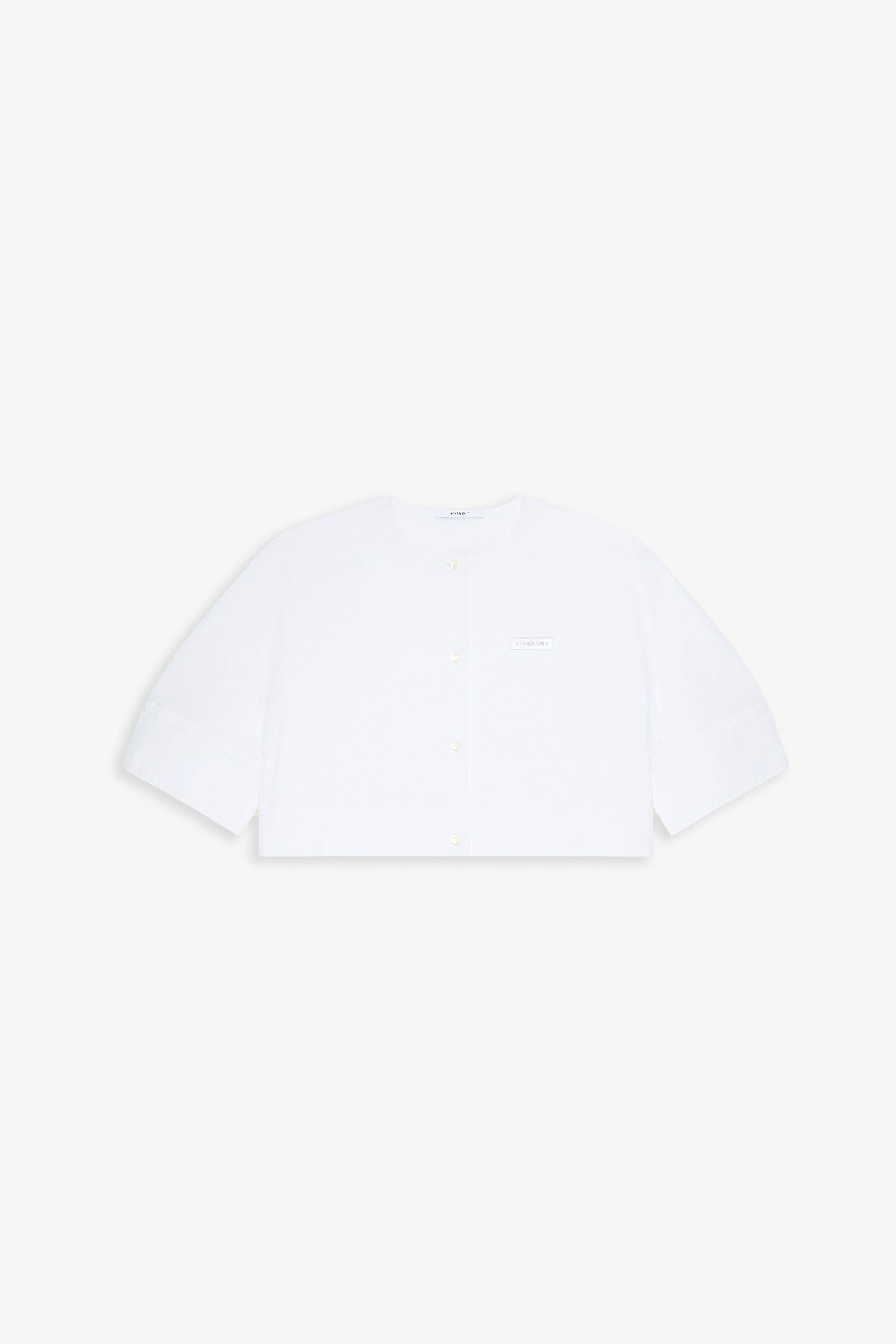 Short white cotton sleeves shirt