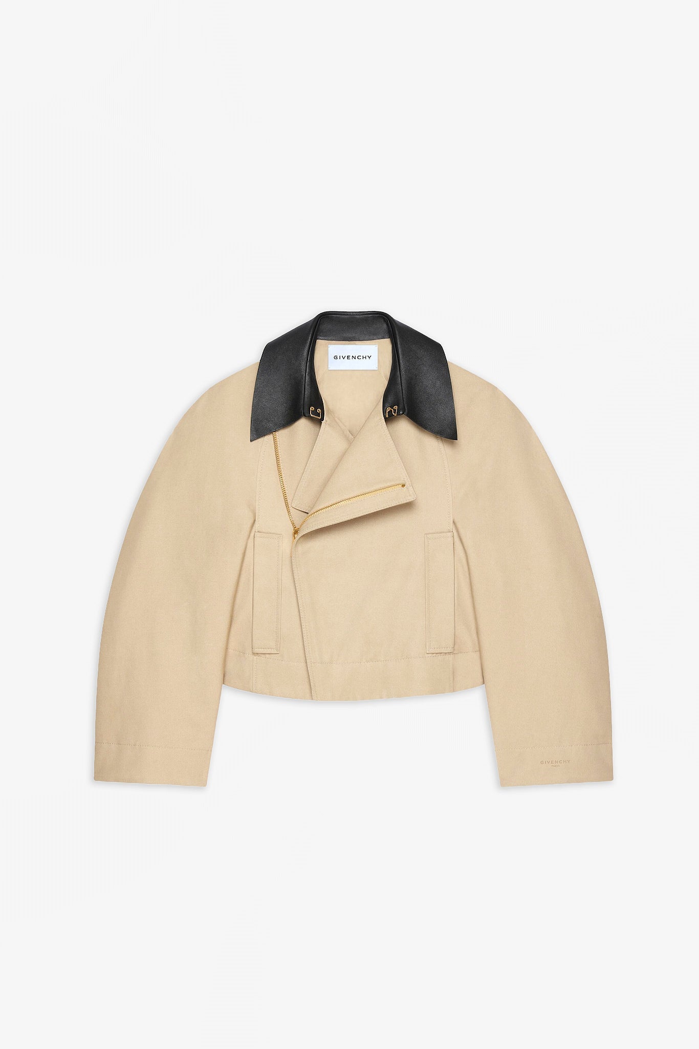 Short beige zipped jacket