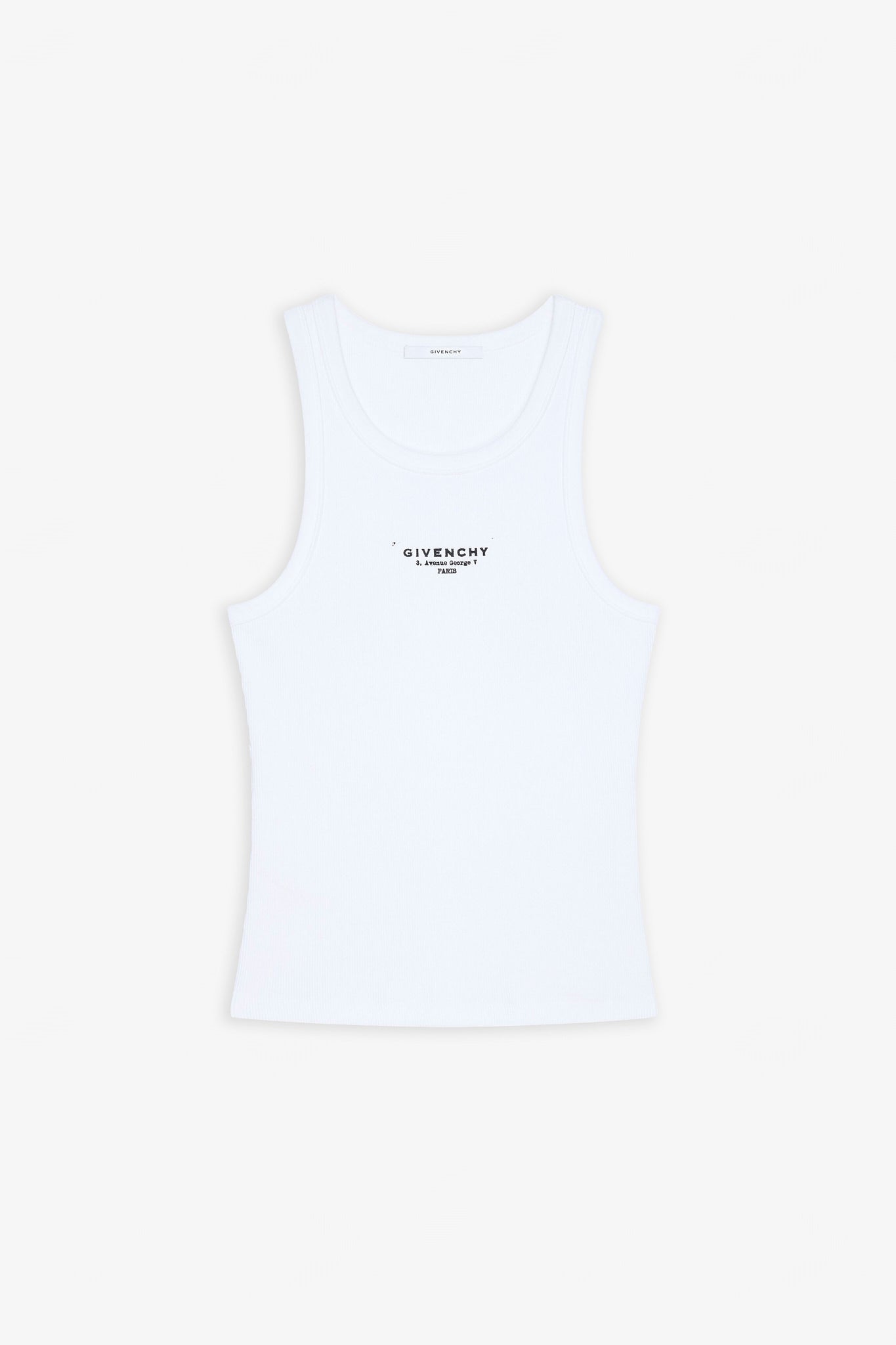 White logo tank top