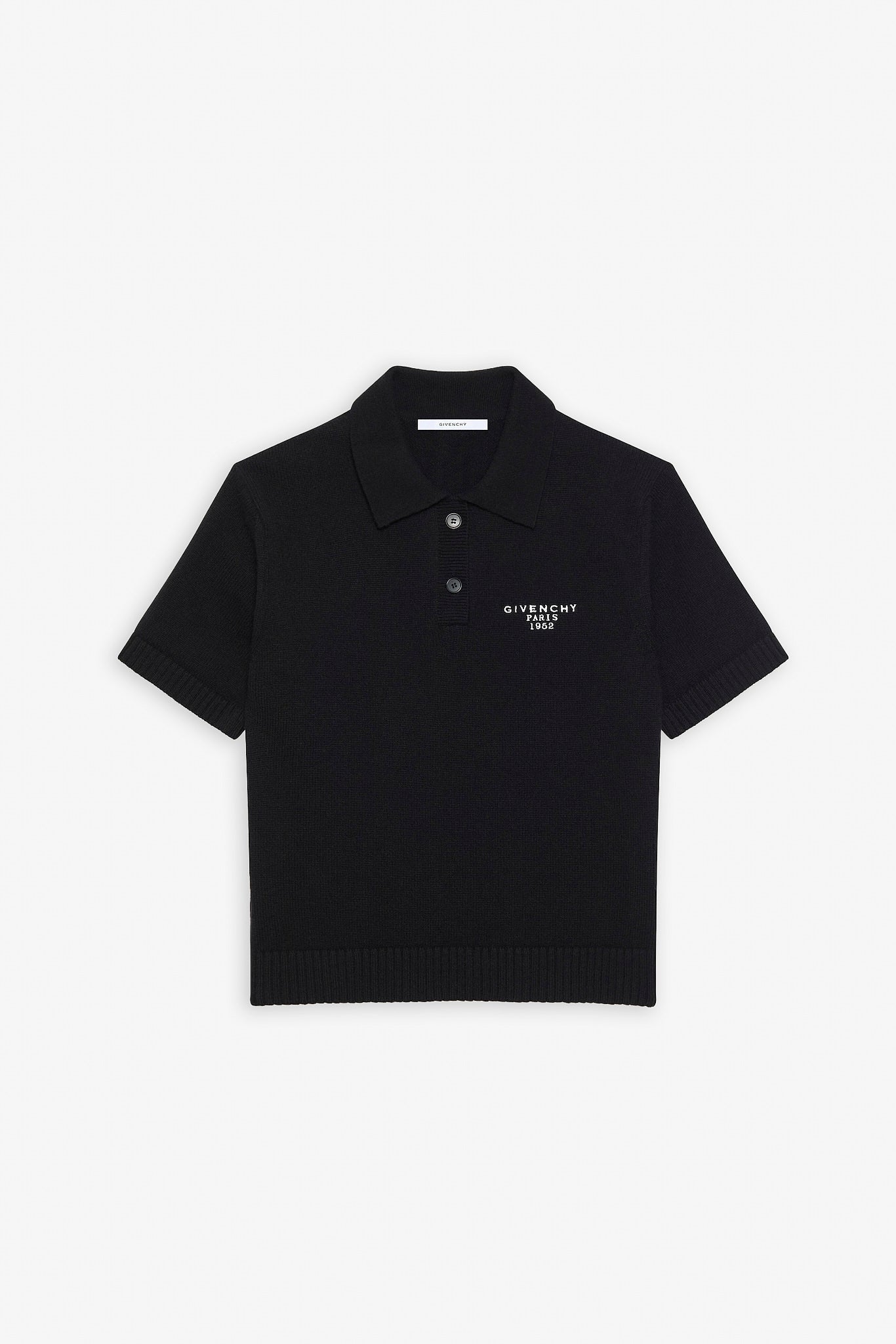Short sleeve black polo shirt