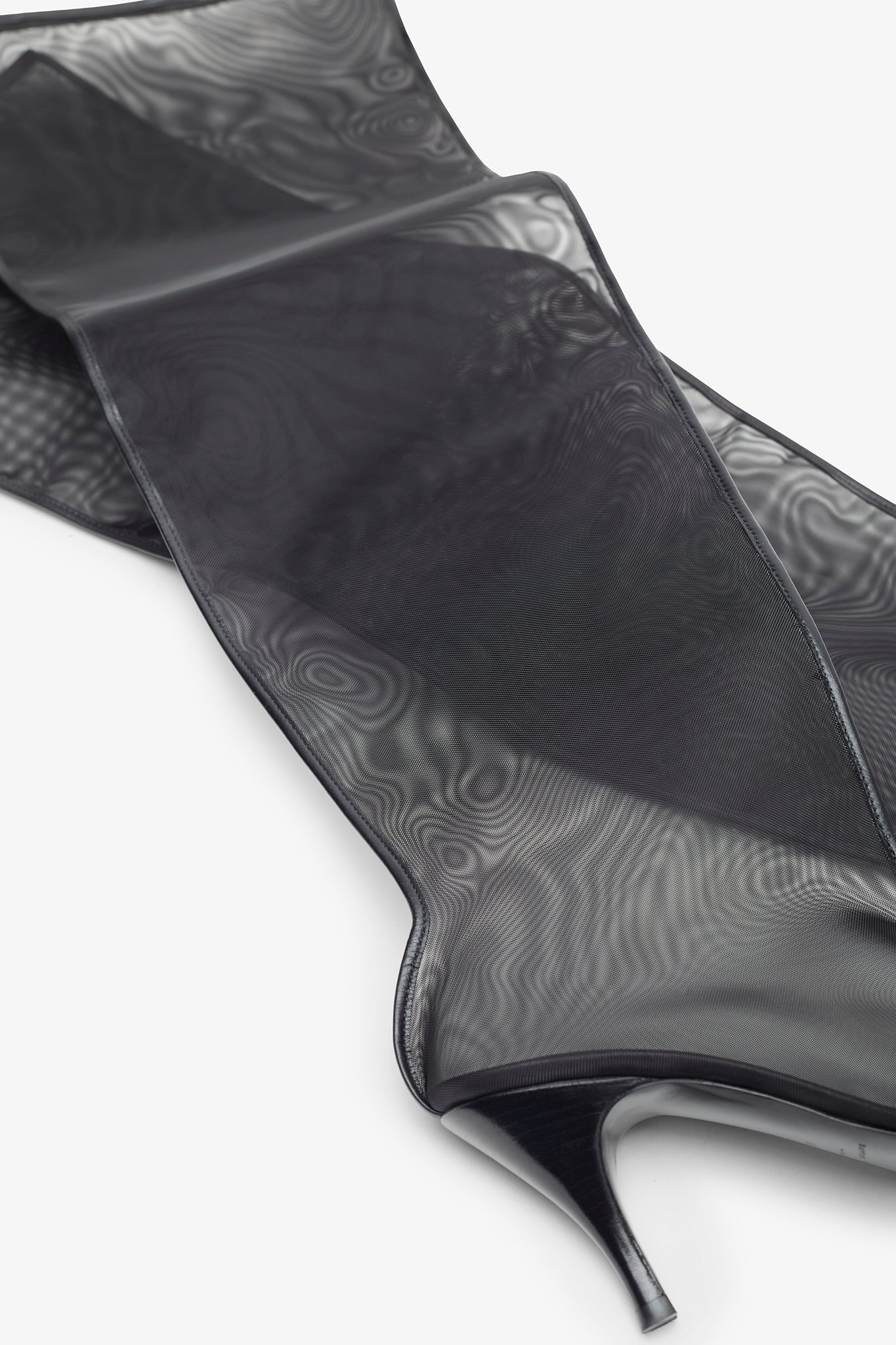 Drawing a Blank 85 black mesh boots