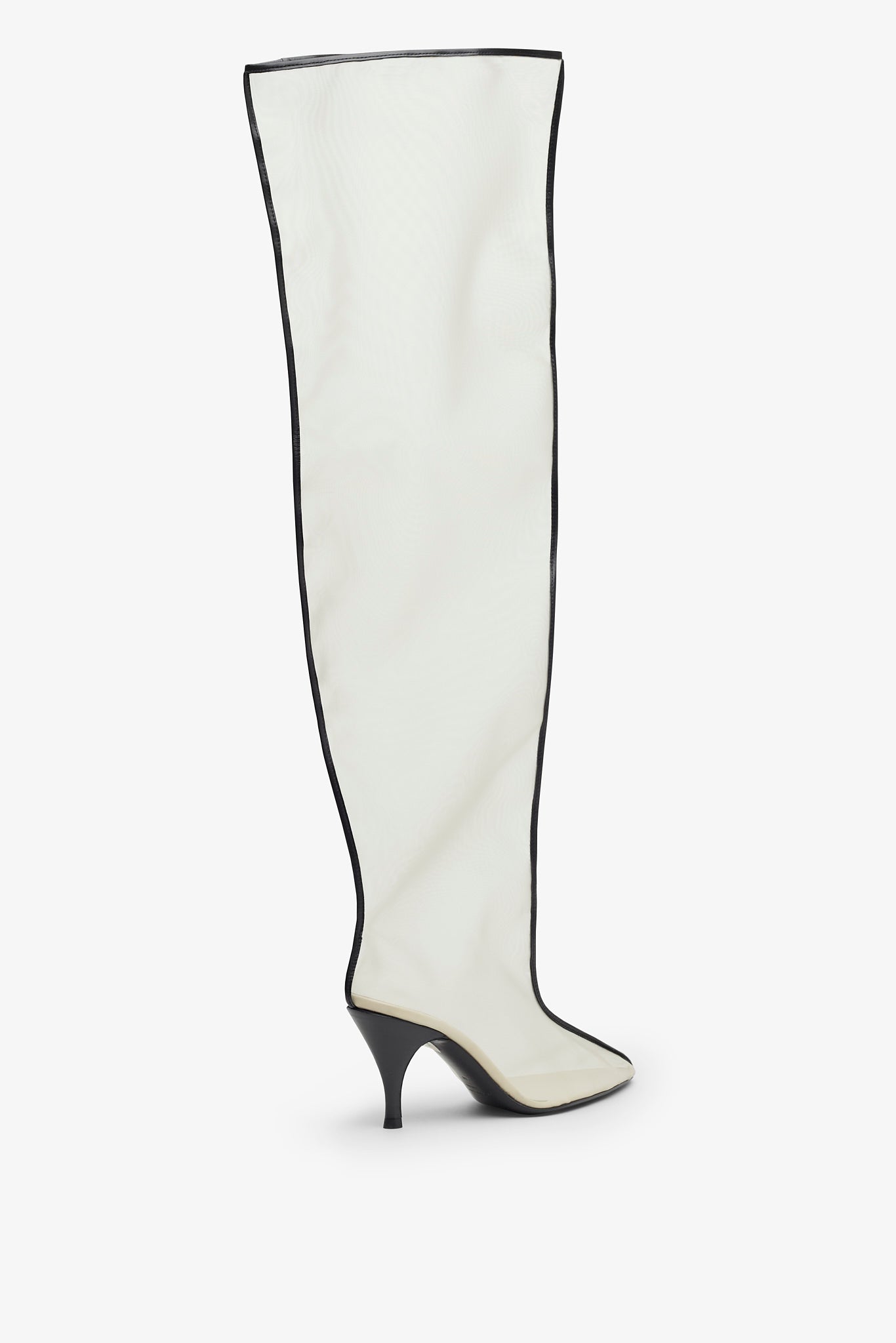 Drawing a blank 85 ivory mesh boots