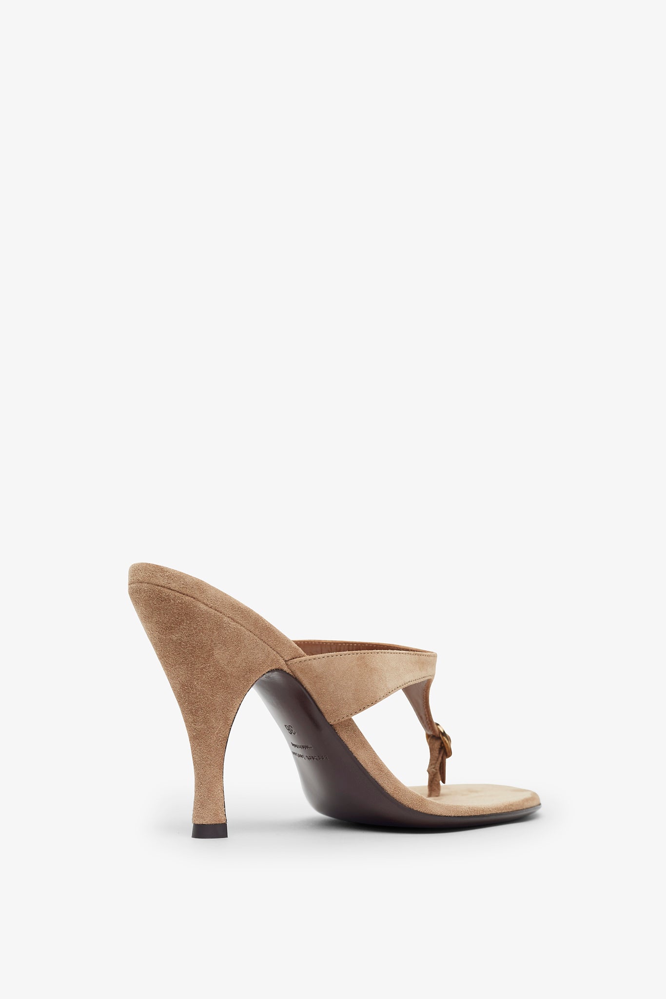 Kiss and Tell 100 brown suede mule sandals