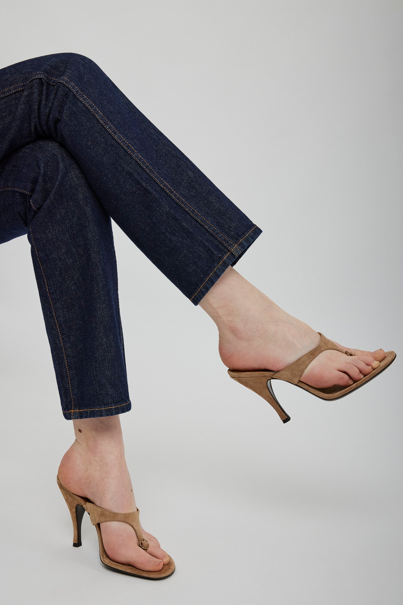 Kiss and Tell 100 brown suede mule sandals