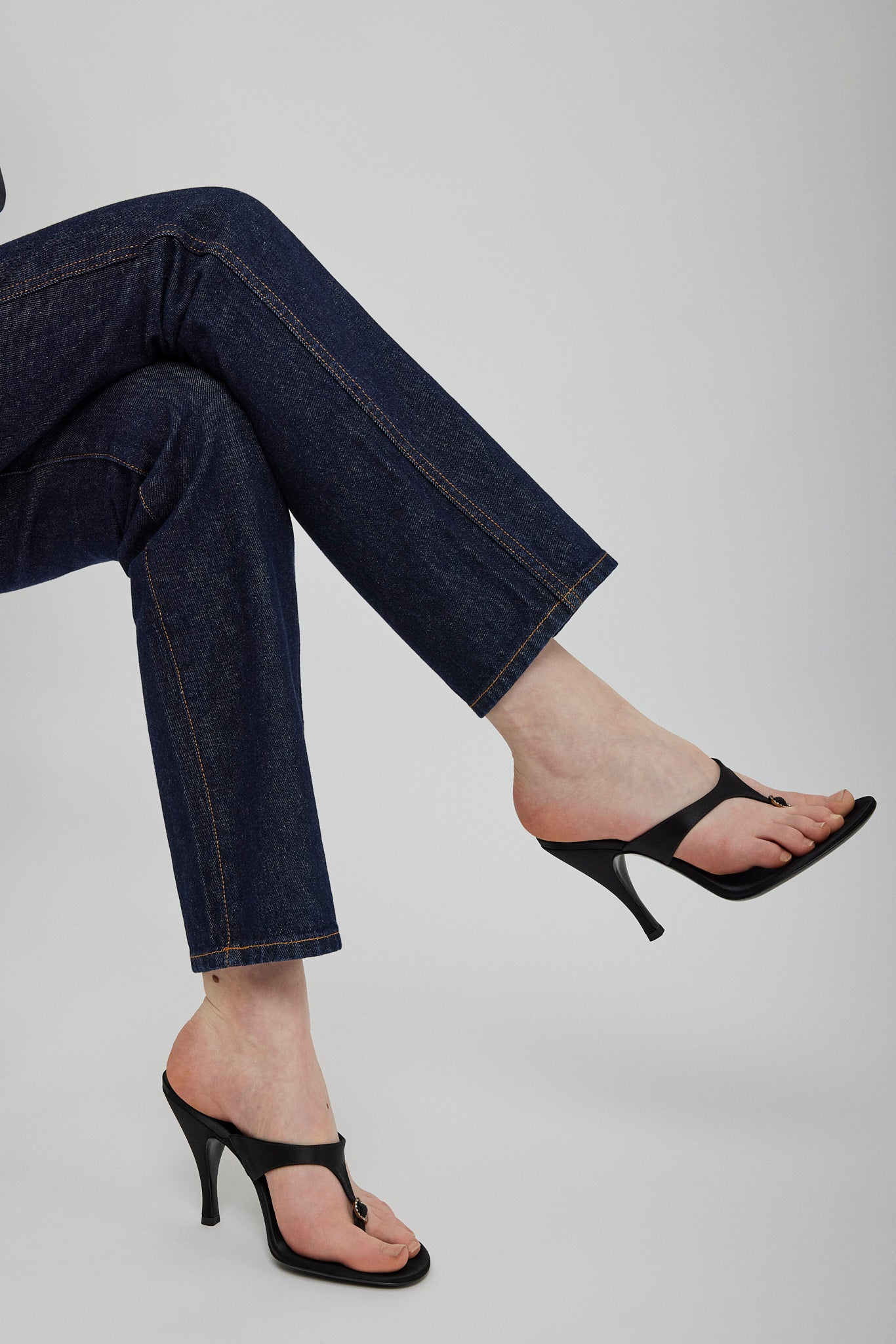 Kiss and Tell 100 black satin mule sandals