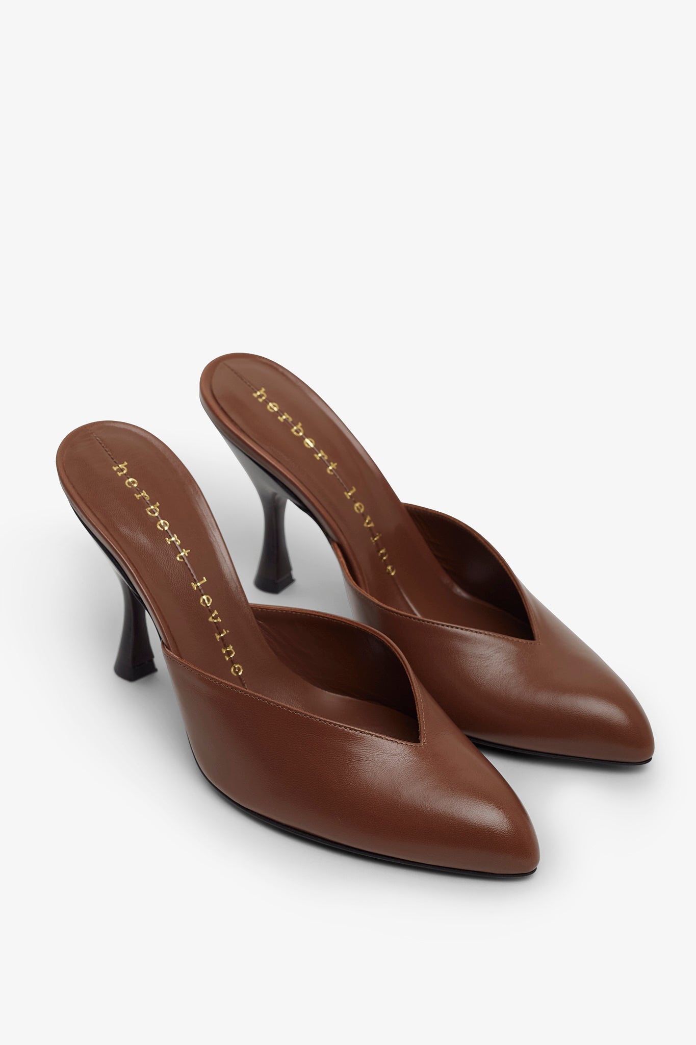 Sitting Pretty 95 brown leather mules