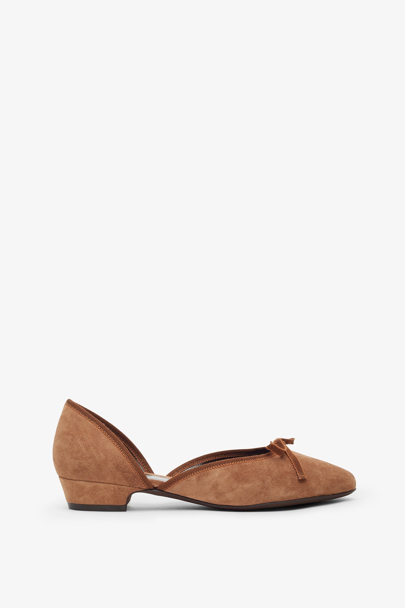 24/7 brown suede ballerina flats