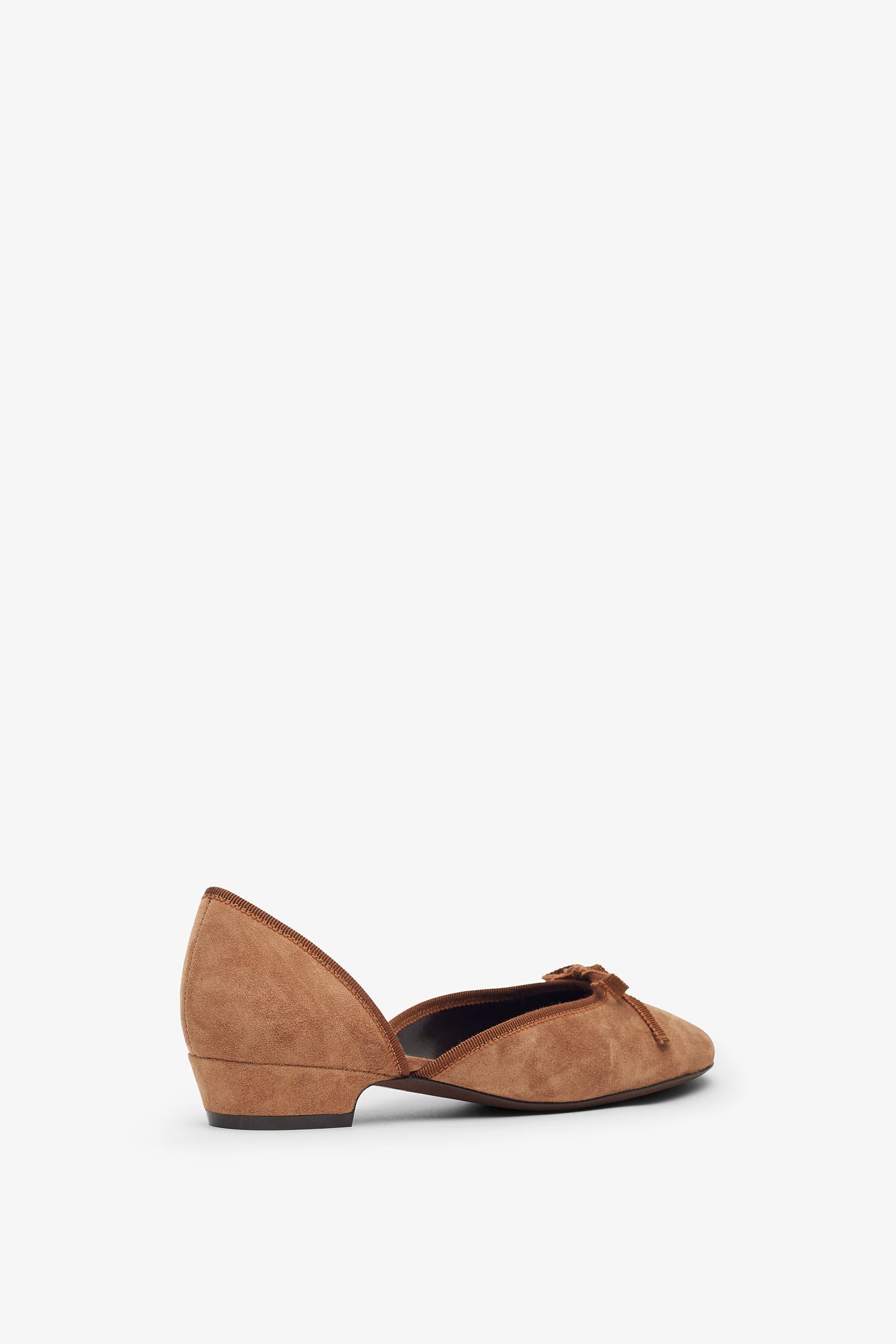 24/7 brown suede ballerina flats